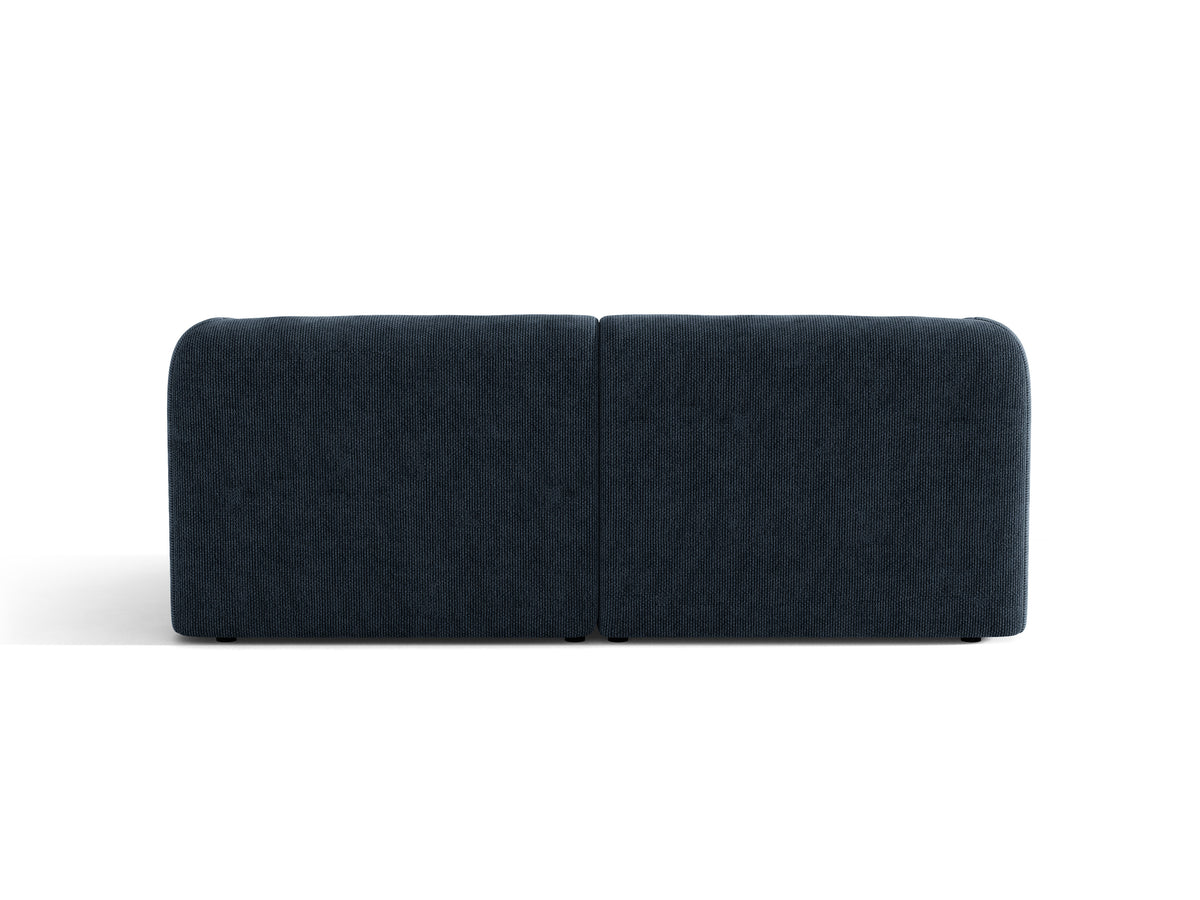 Sofa 2-osobowa MILEY granatowy szenil jedwabisty do salonu – Micadoni