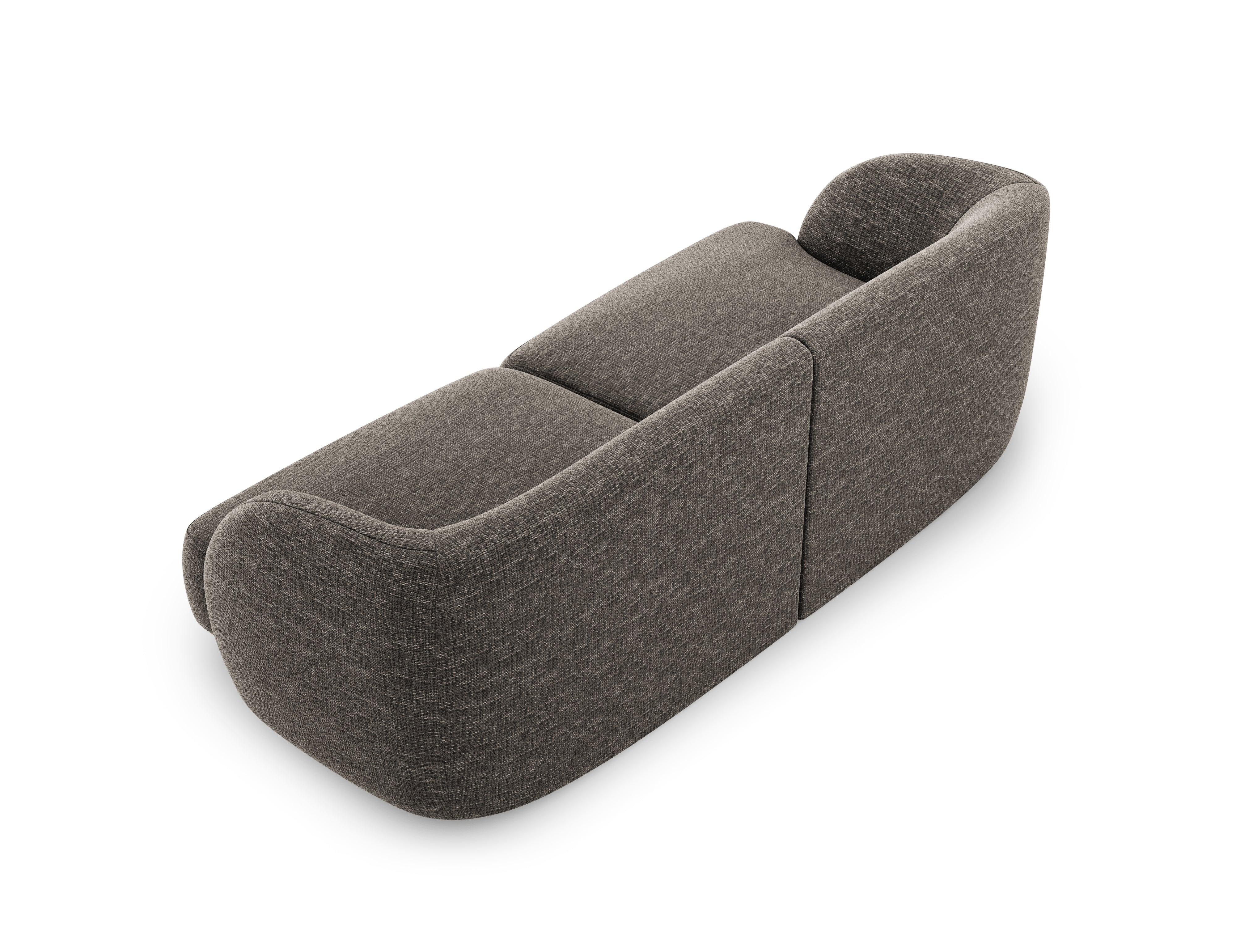 Sofa w tkaninie szenilowej 2-osobowa MILEY szary Micadoni    Eye on Design