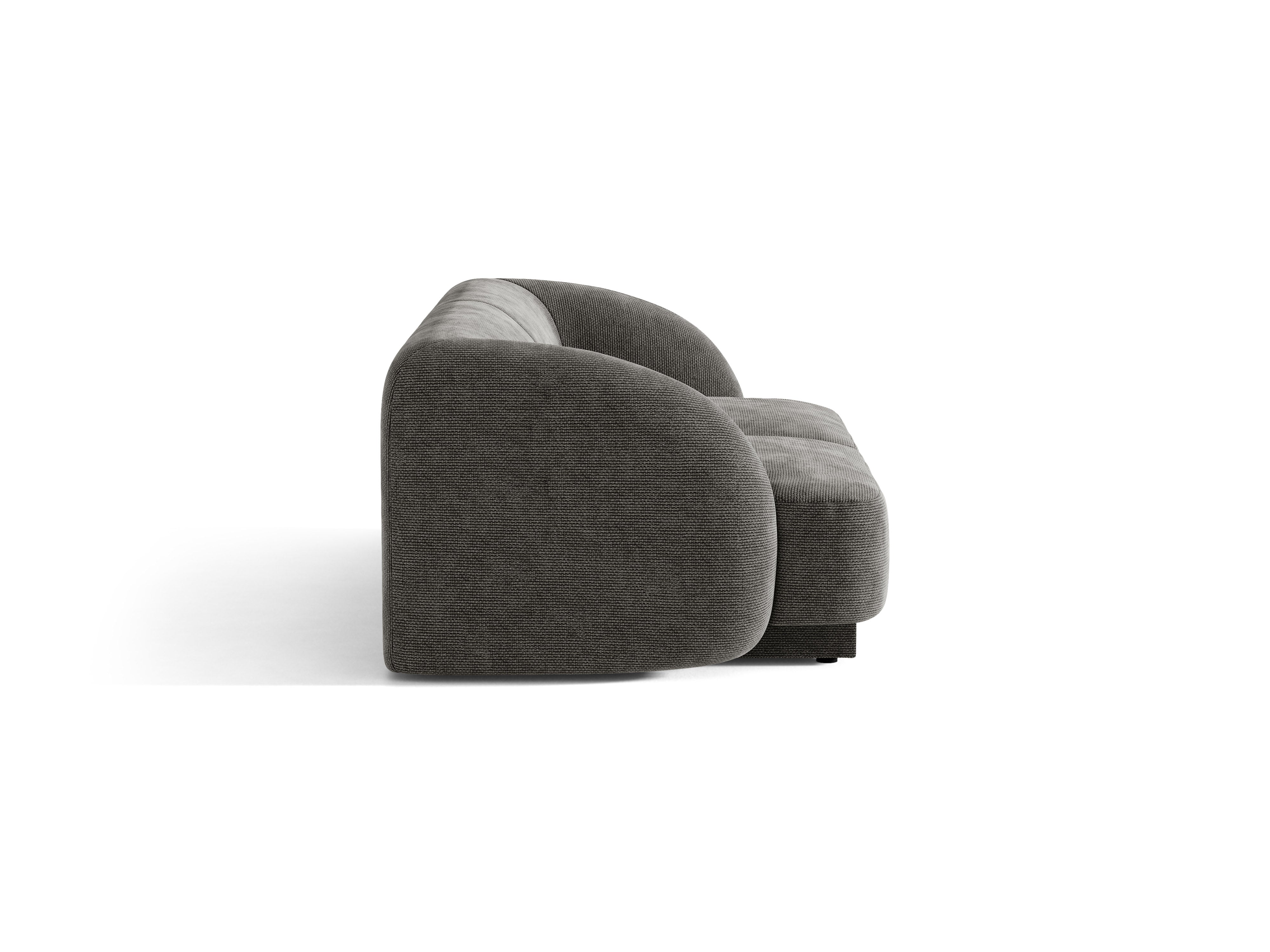 2-seater Sofa MILEY gray chenille silky