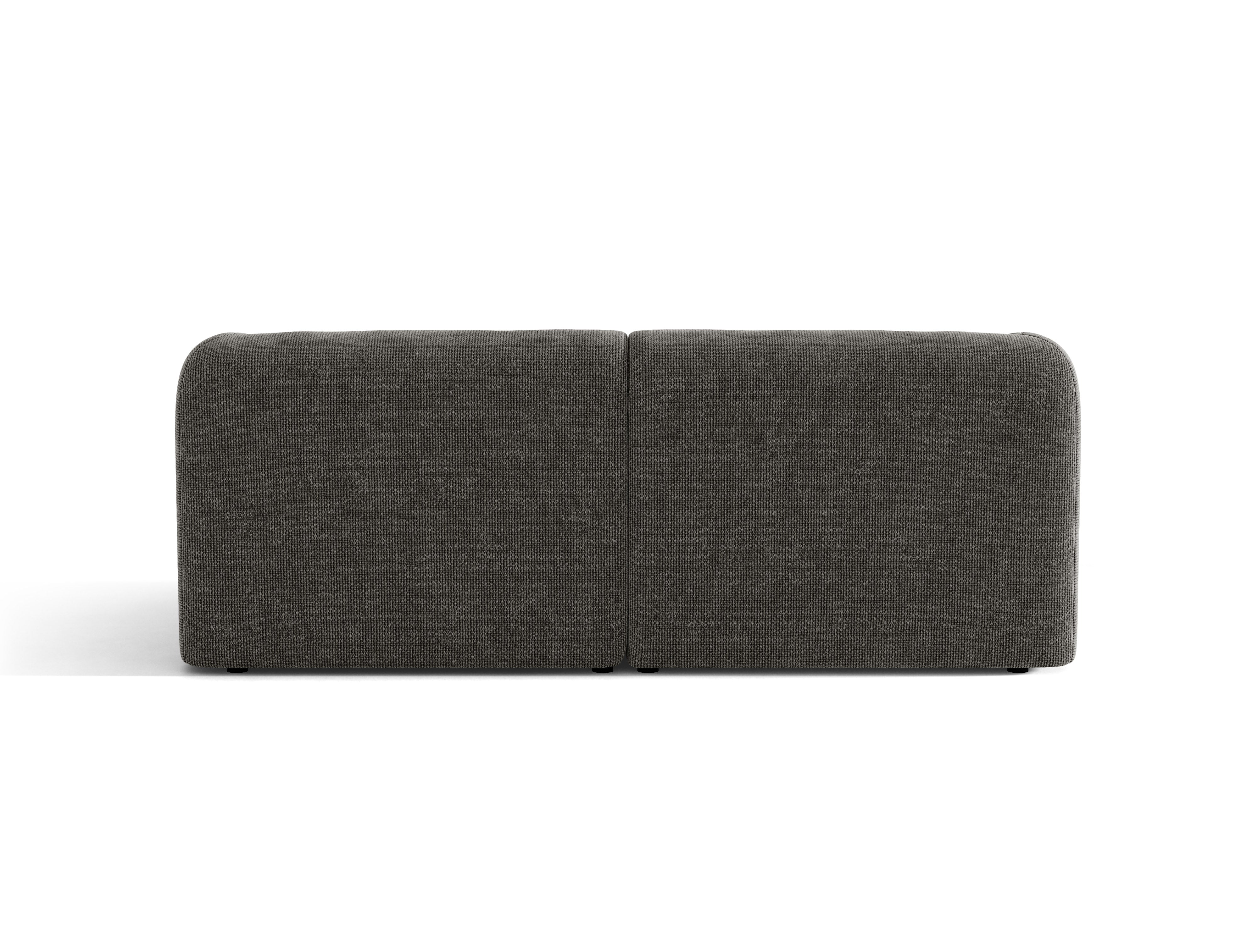 2-seater Sofa MILEY gray chenille silky