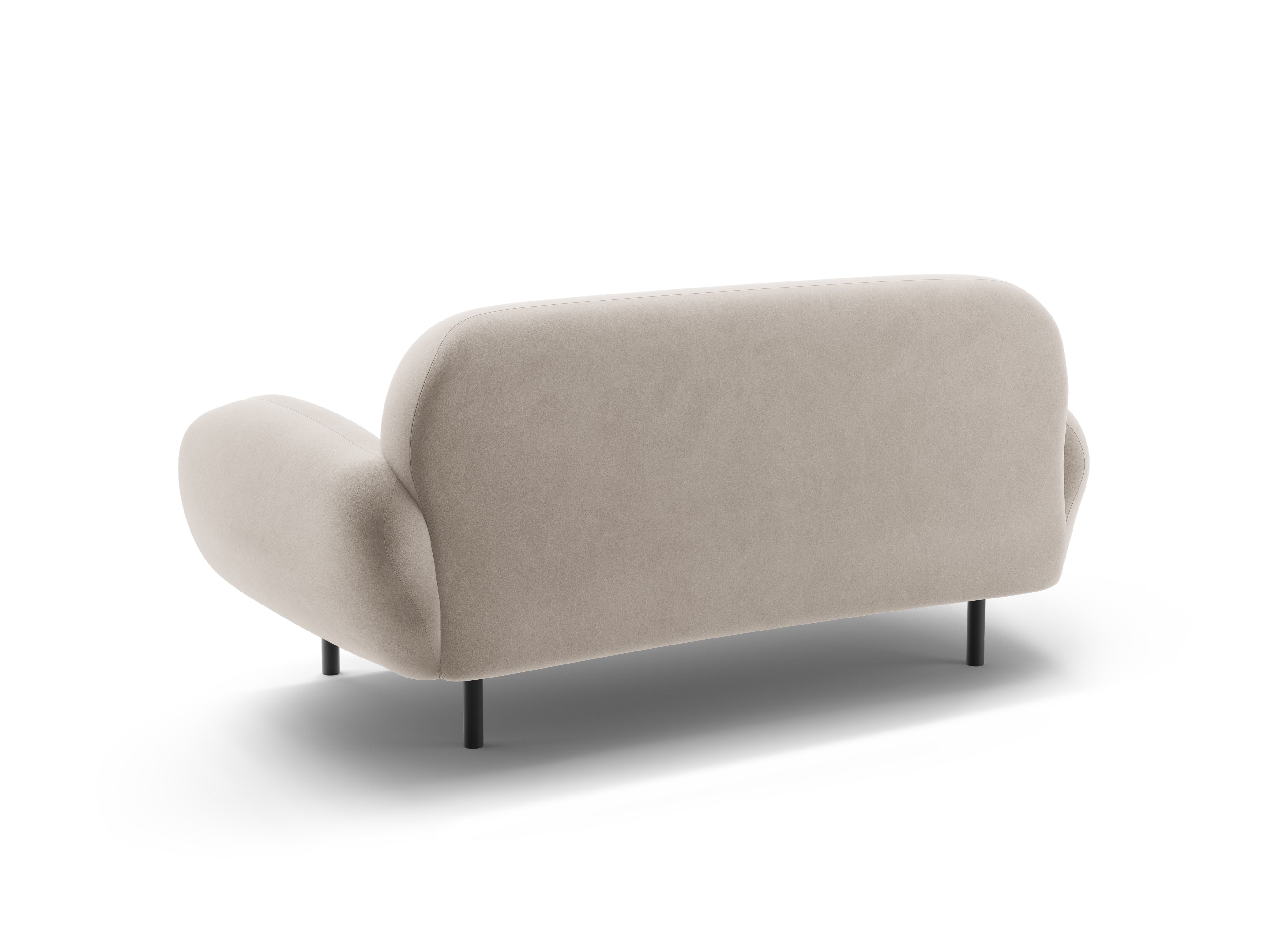 Sofa aus Samt 2-sitzig POPPY hellbeige