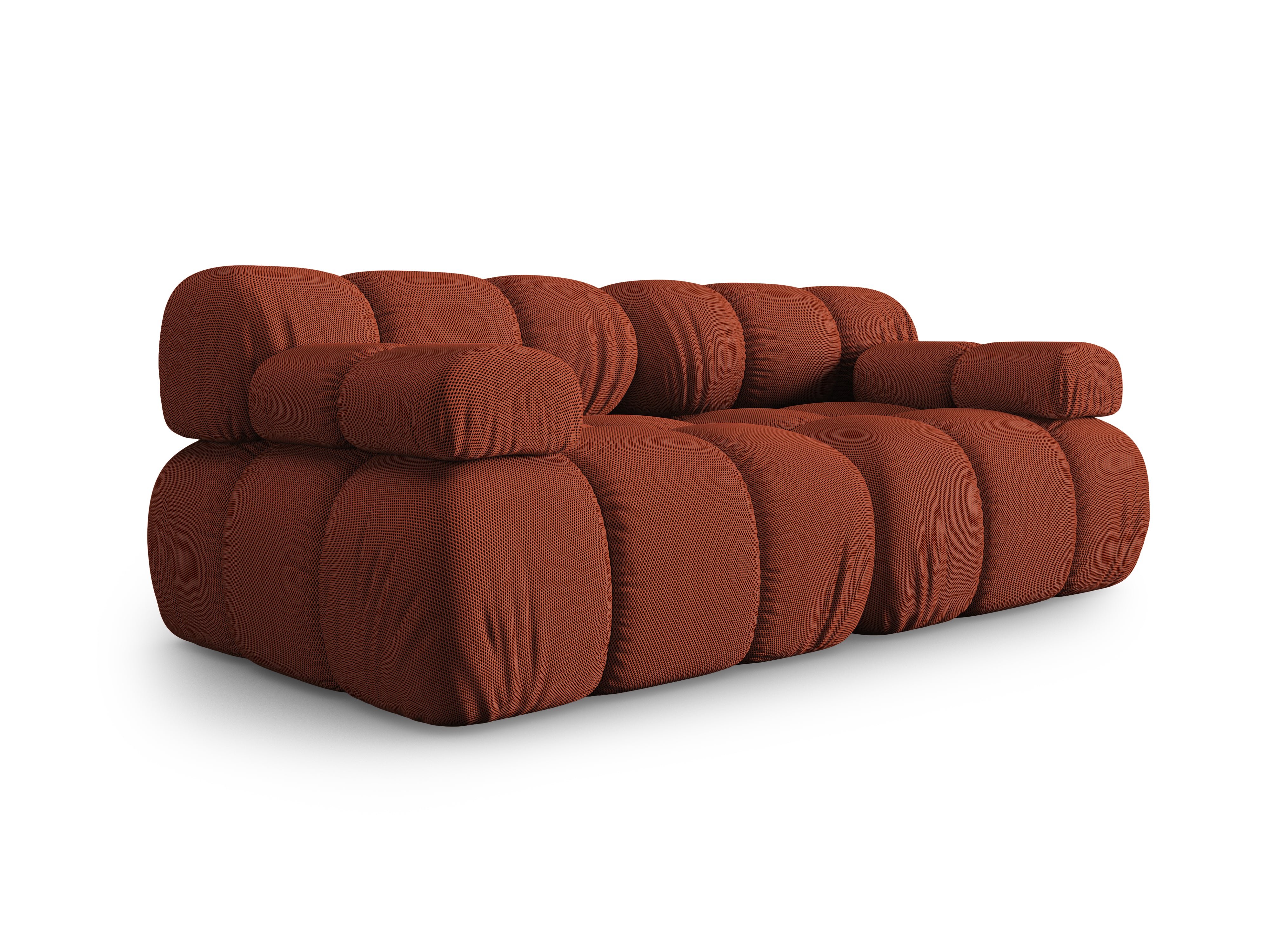 2-Seater Modular Sofa BELLIS in Brick 3D Fabric