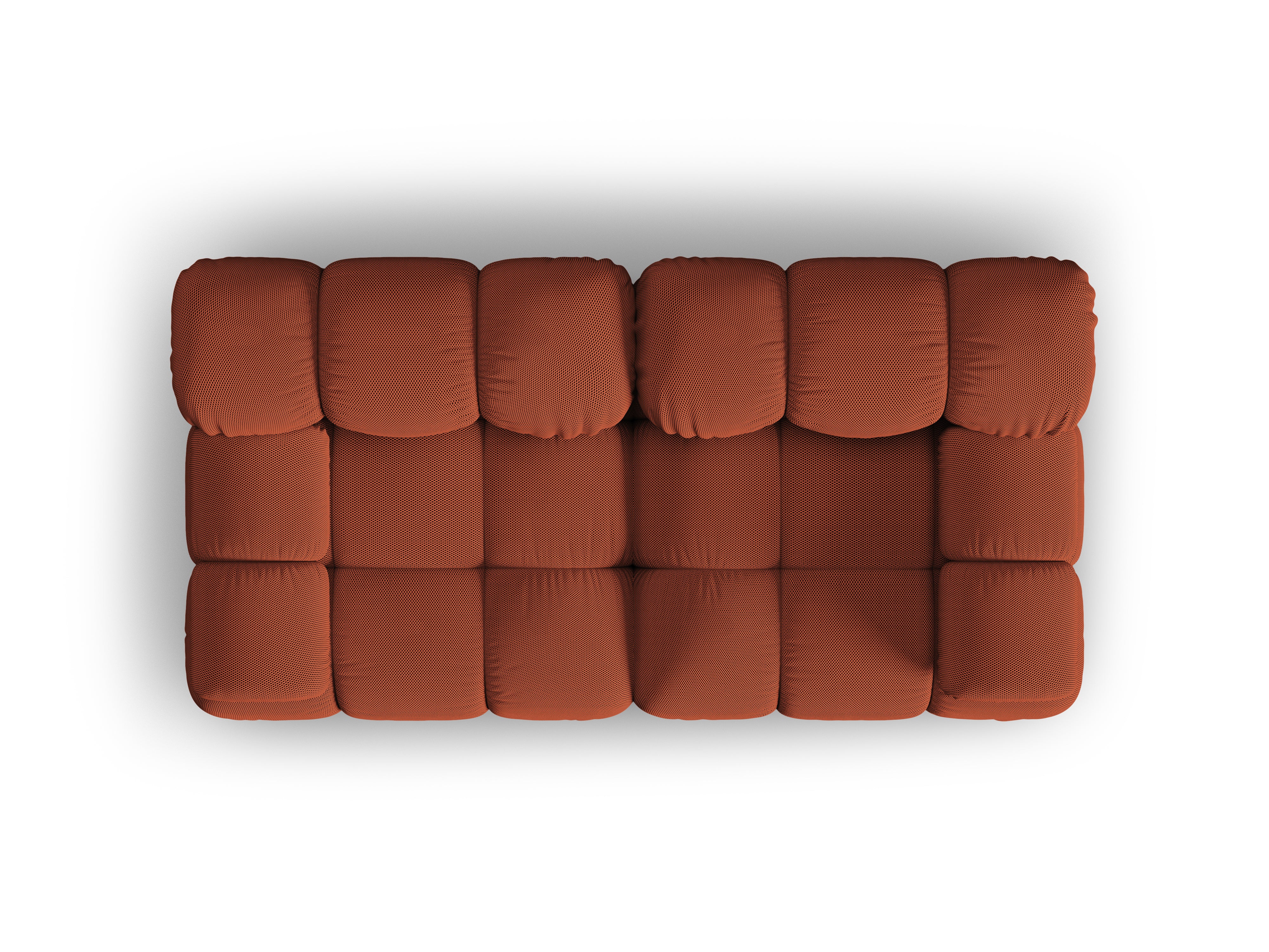 2-Seater Modular Sofa BELLIS in Brick 3D Fabric