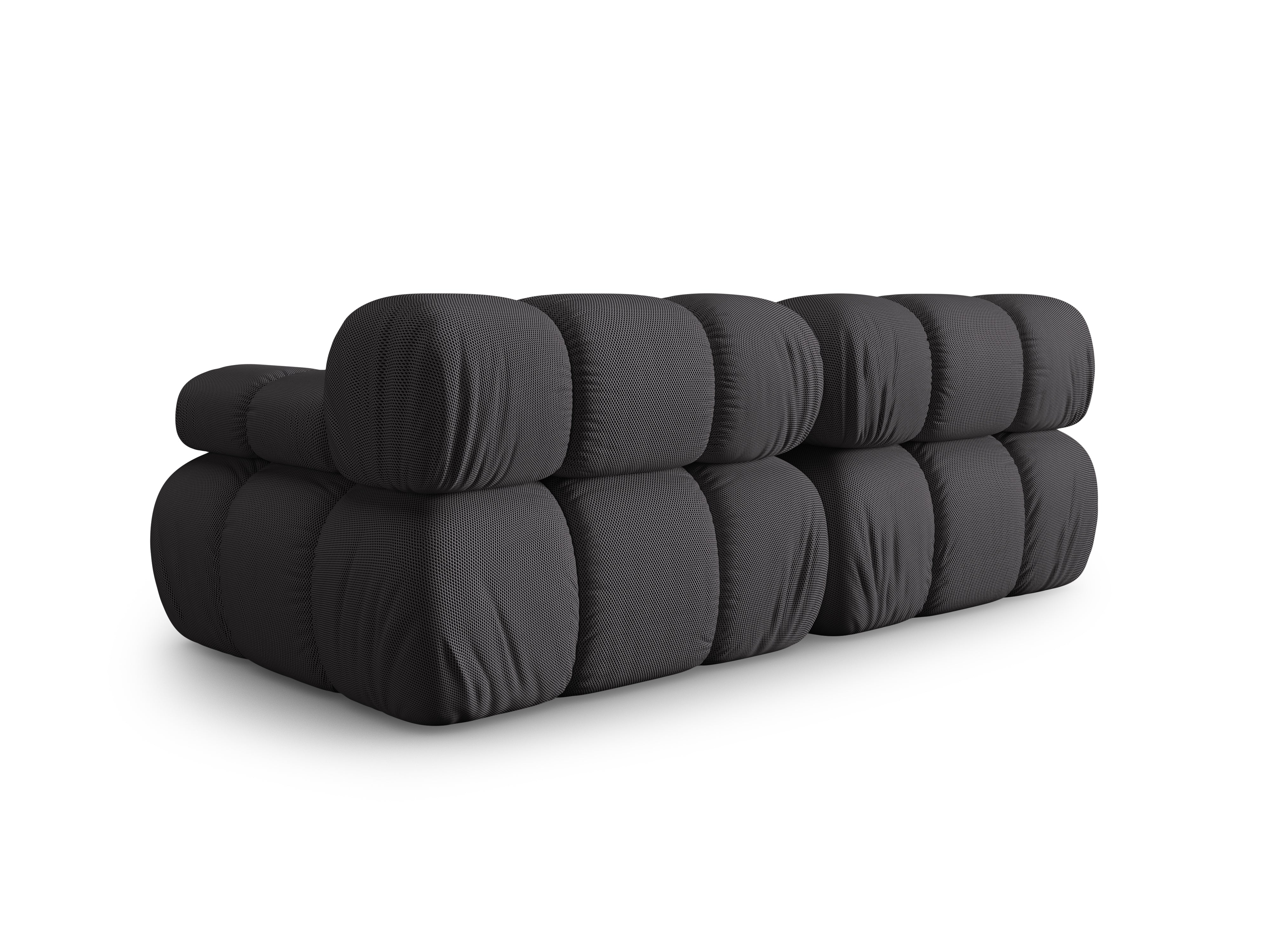 2-Seater Modular Sofa BELLIS in Dark Gray 3D Fabric