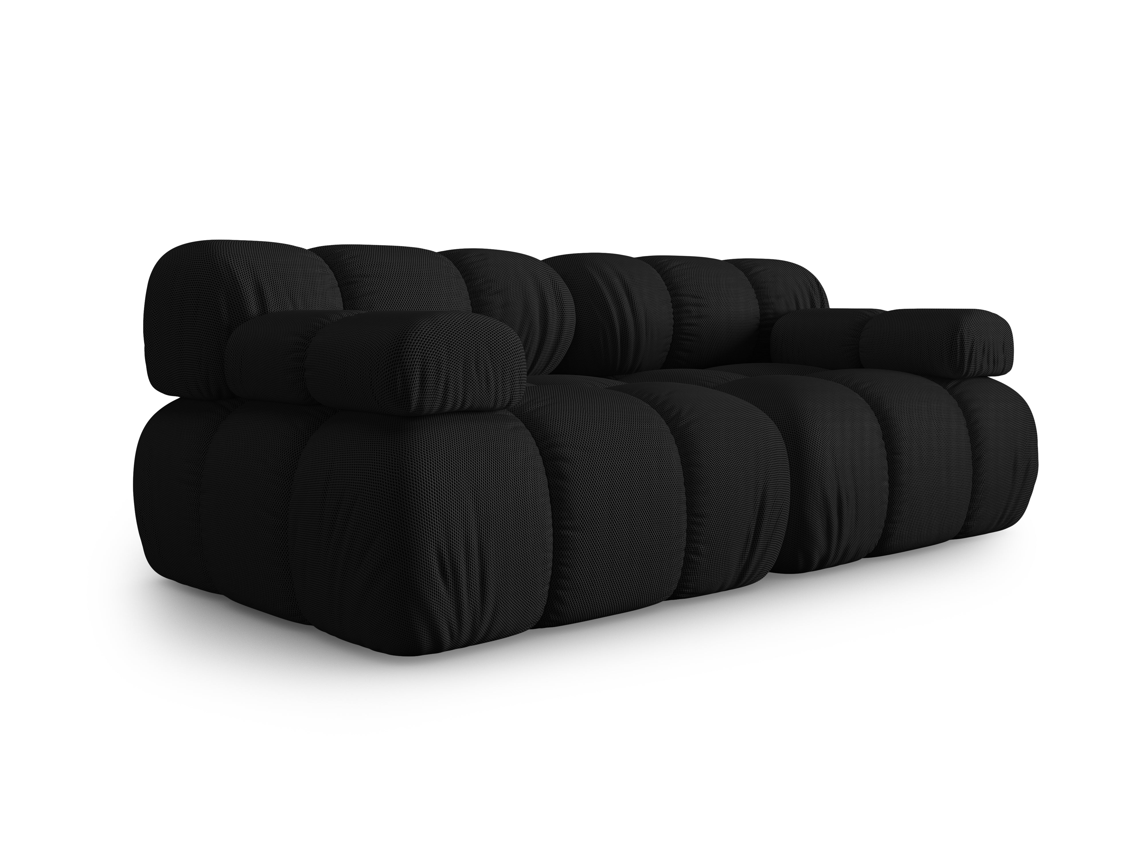 2-Seater Modular Sofa BELLIS in Black 3D Fabric
