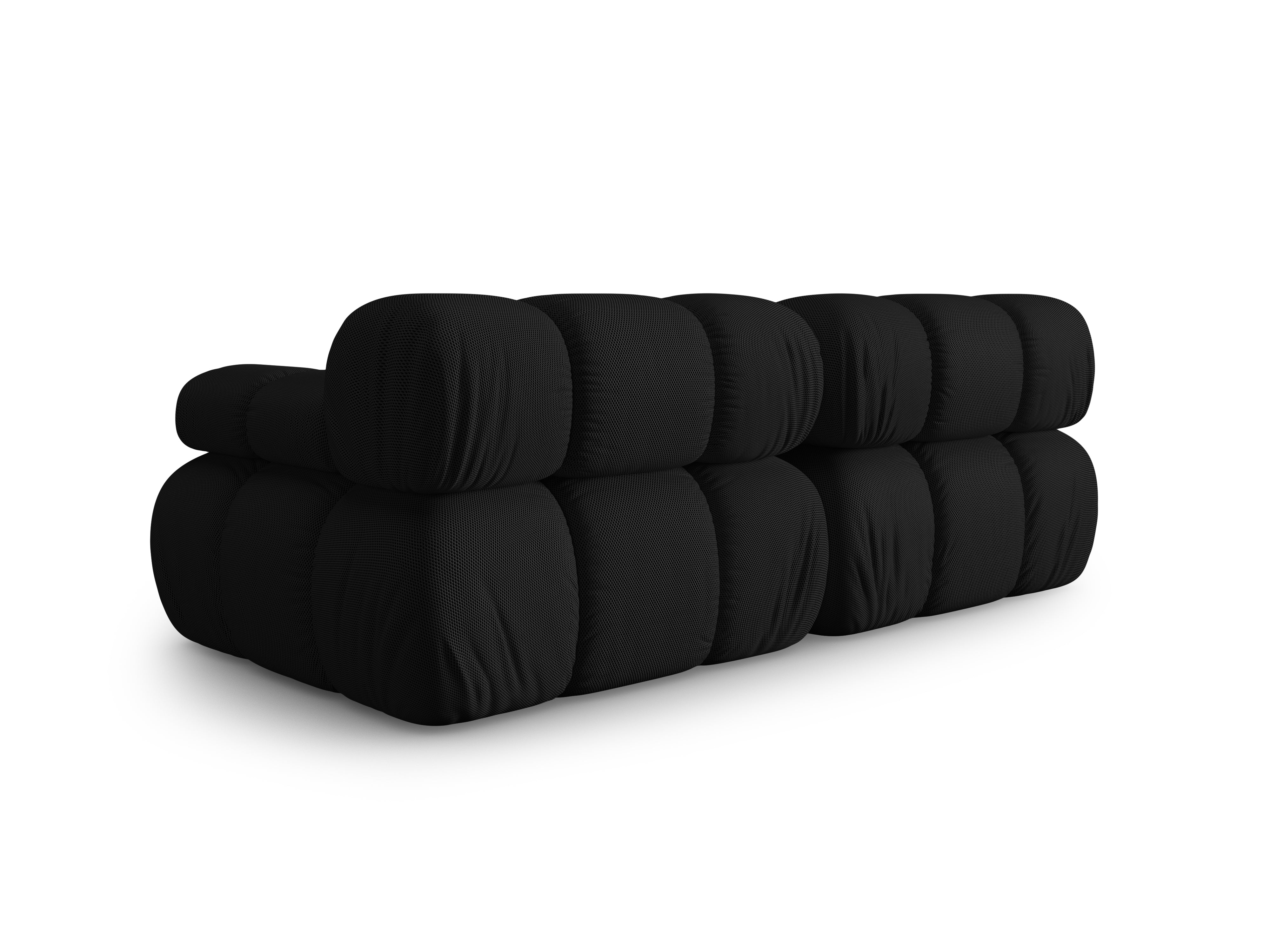 2-Seater Modular Sofa BELLIS in Black 3D Fabric