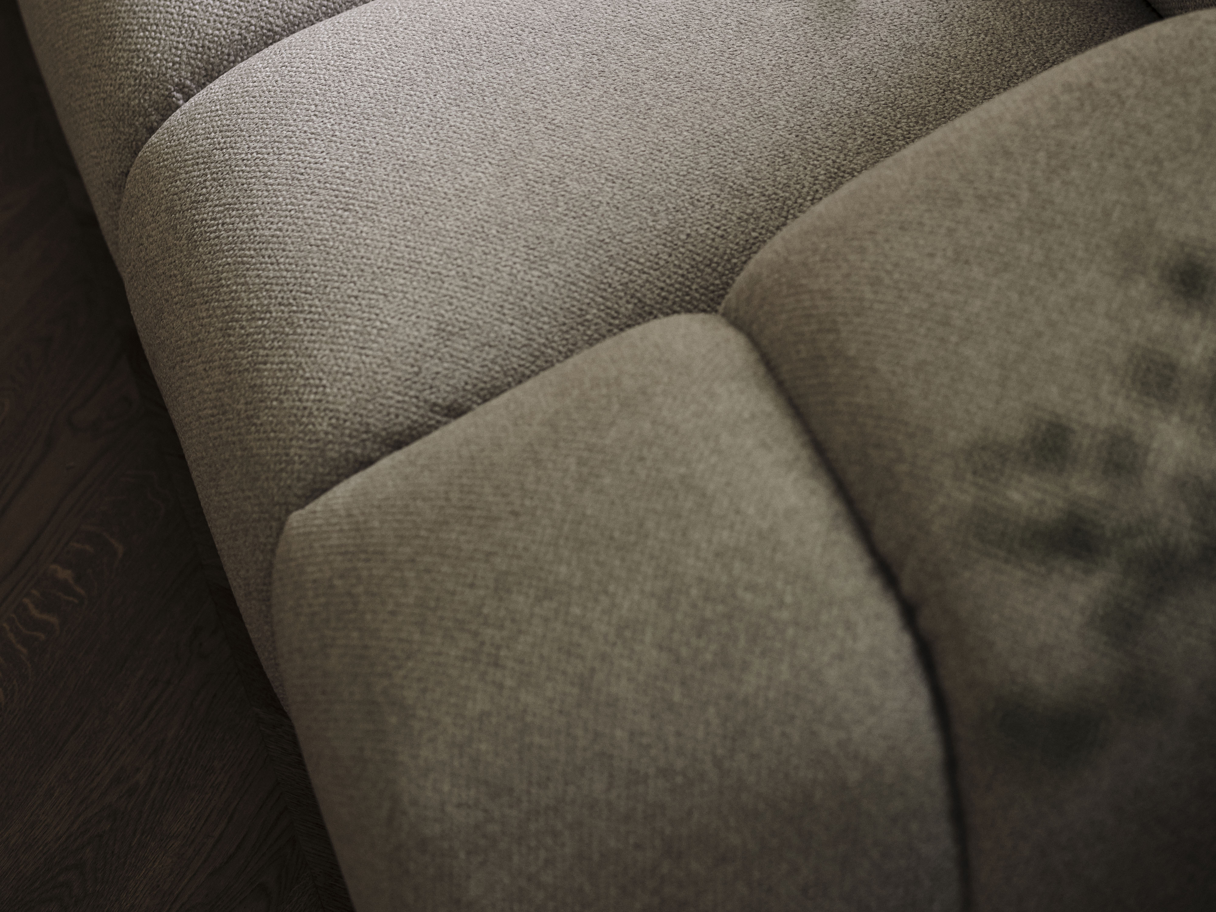 Velvet Left Corner Sofa, "Diana", 3 Seats, Green, 294x182x72
Made in Europe