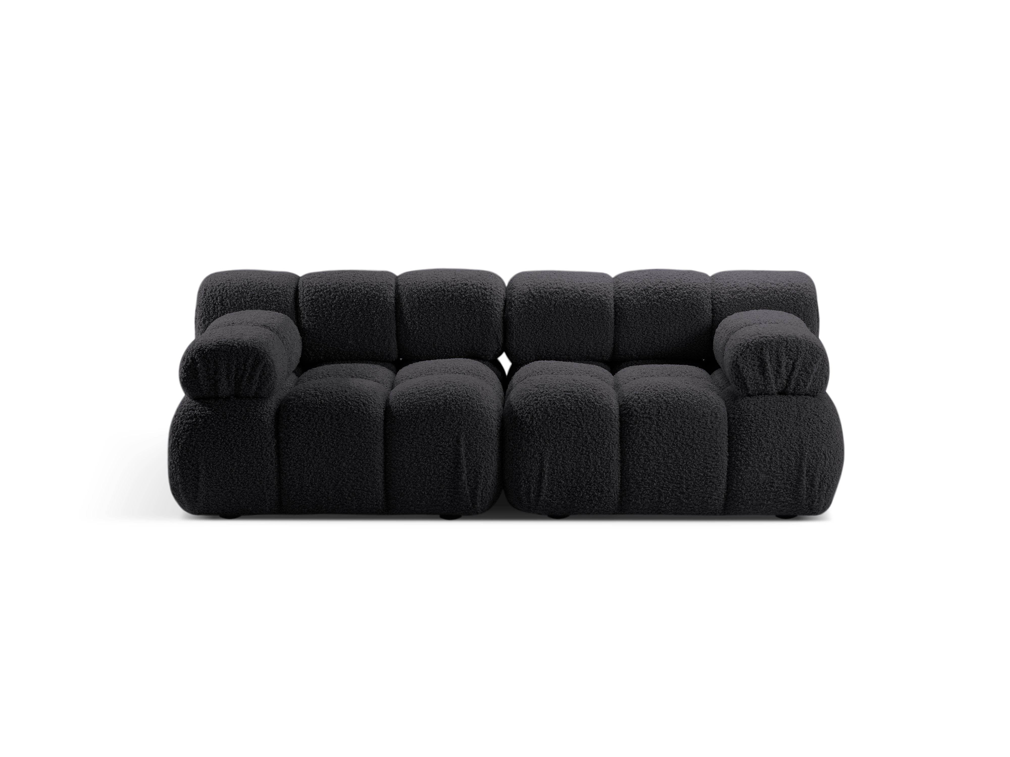 2-Seater Modular Sofa BELLIS in Graphite Boucle