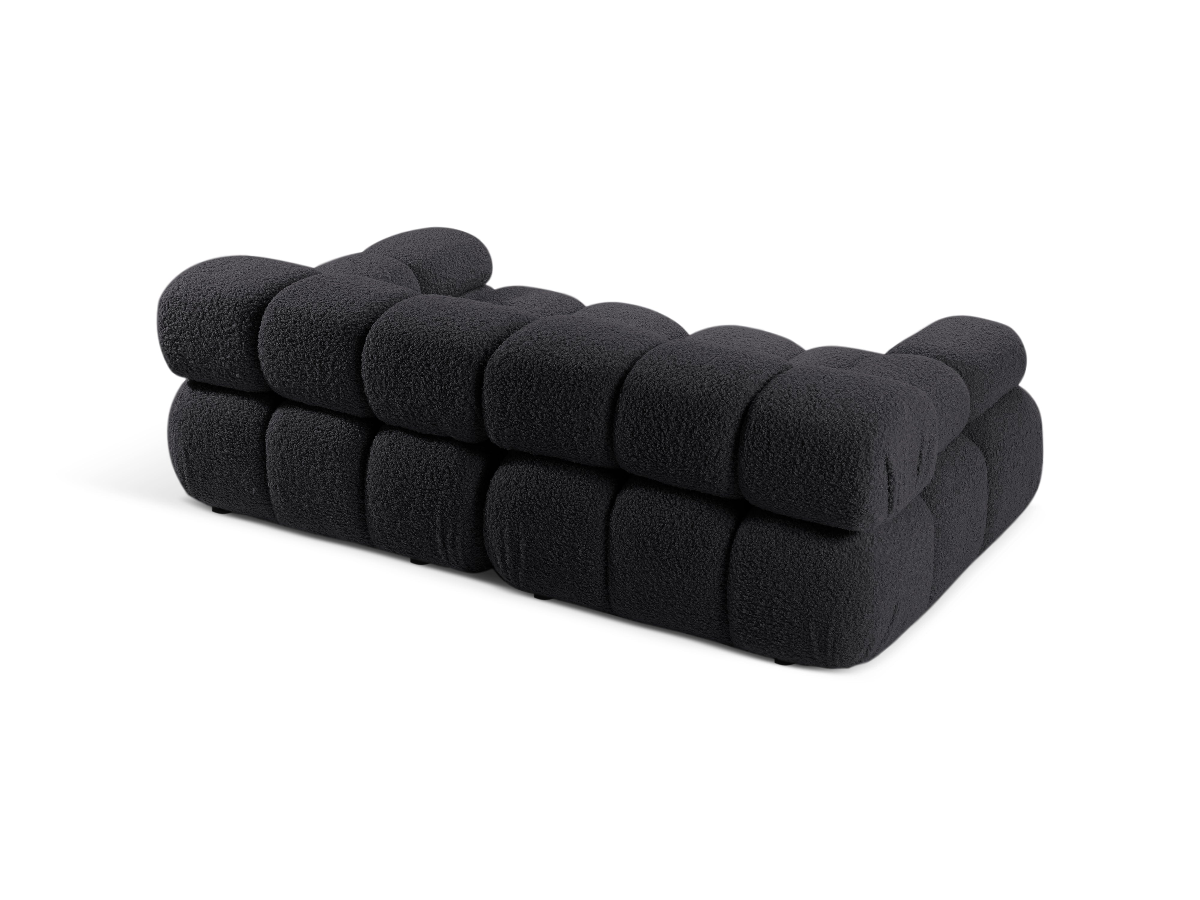 2-Seater Modular Sofa BELLIS in Graphite Boucle