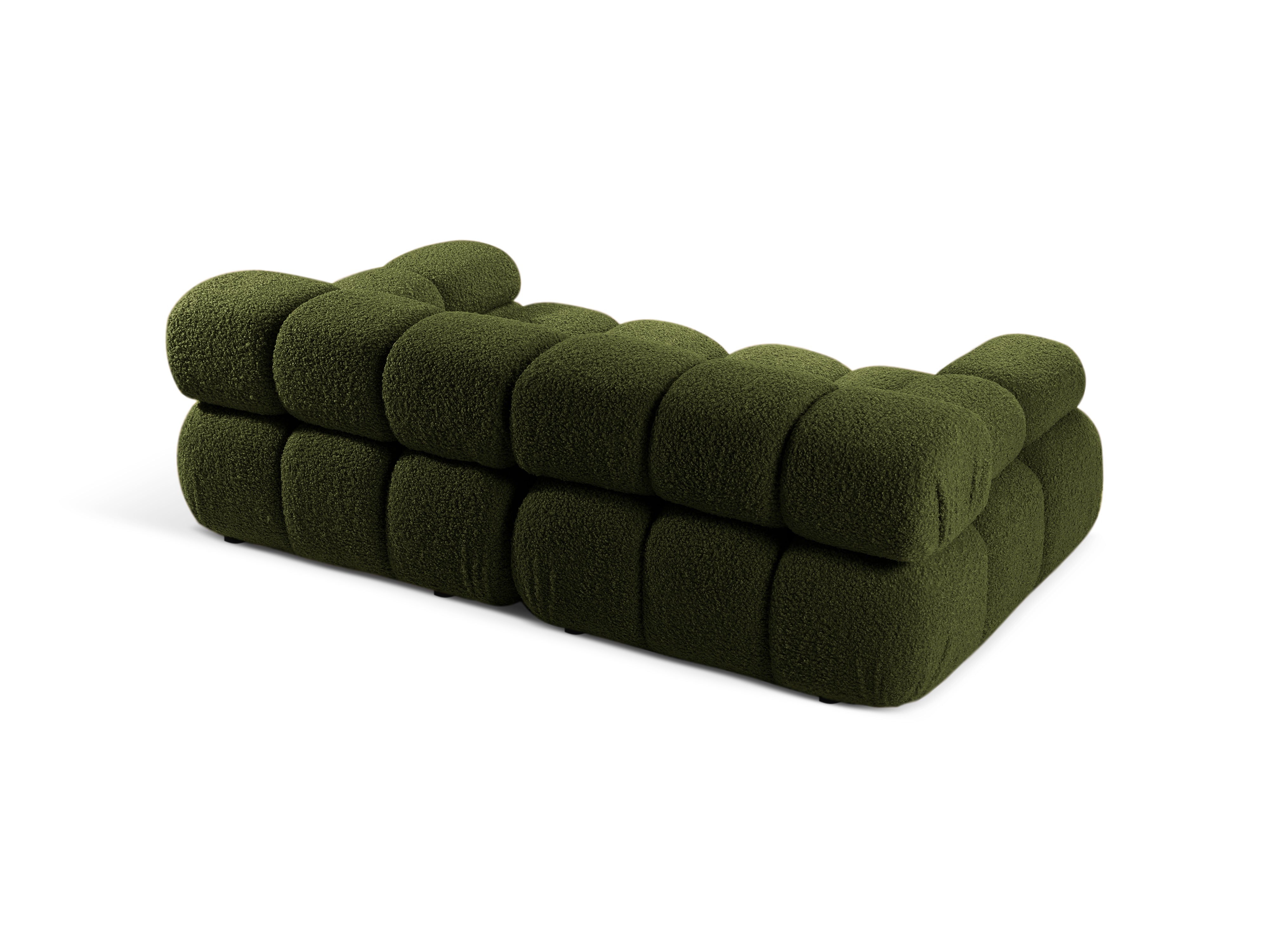 BELLIS Green Boucle 2-Seater Modular Sofa