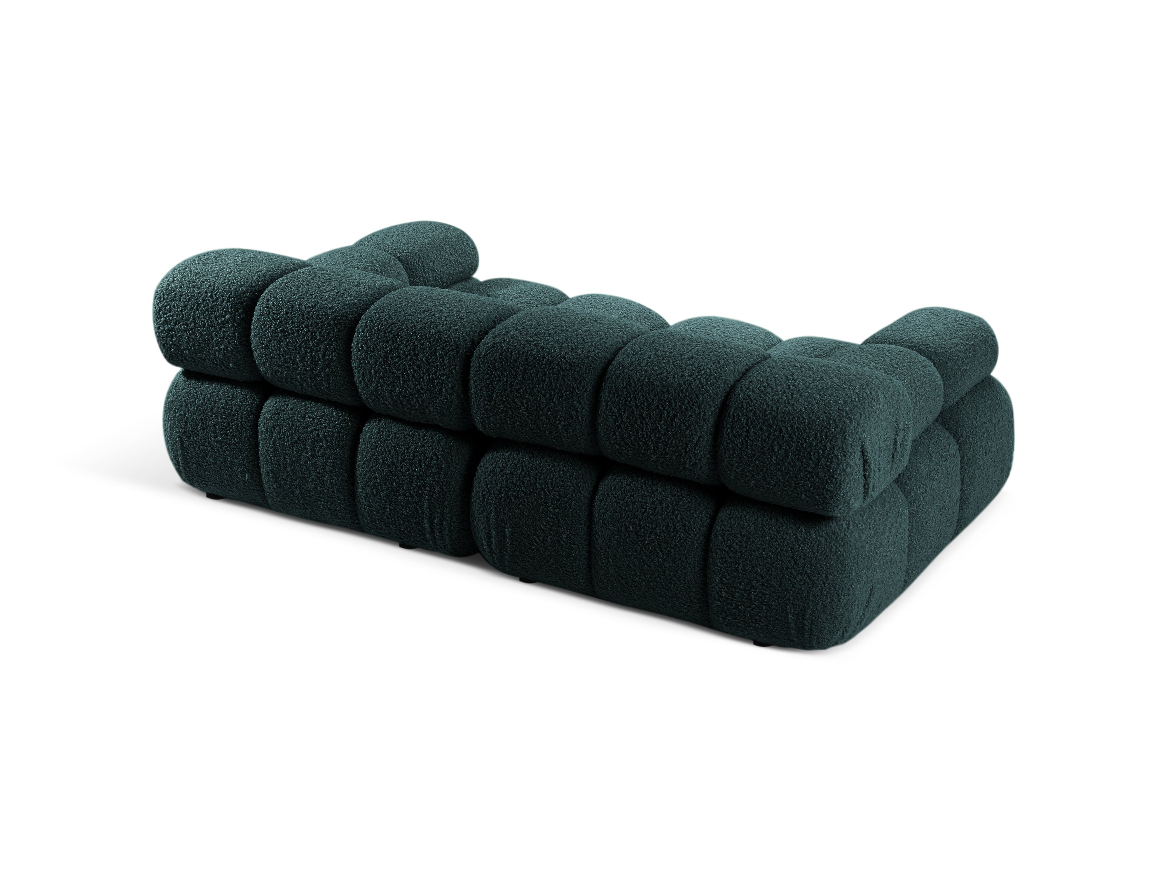 BELLIS 2-Seater Modular Sofa in Petrol Blue Boucle