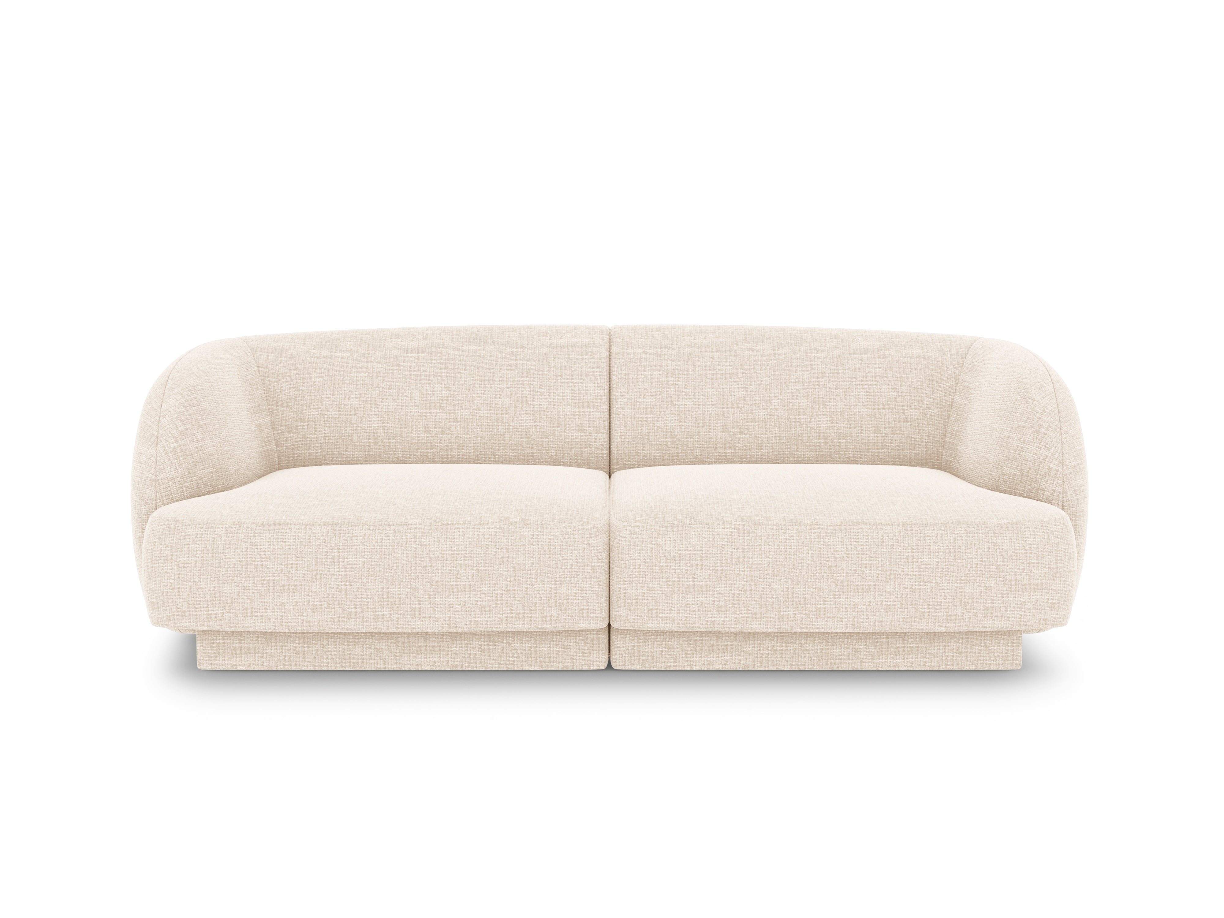 Sofa 2-Sitzer MILEY Elfenbein Chenille