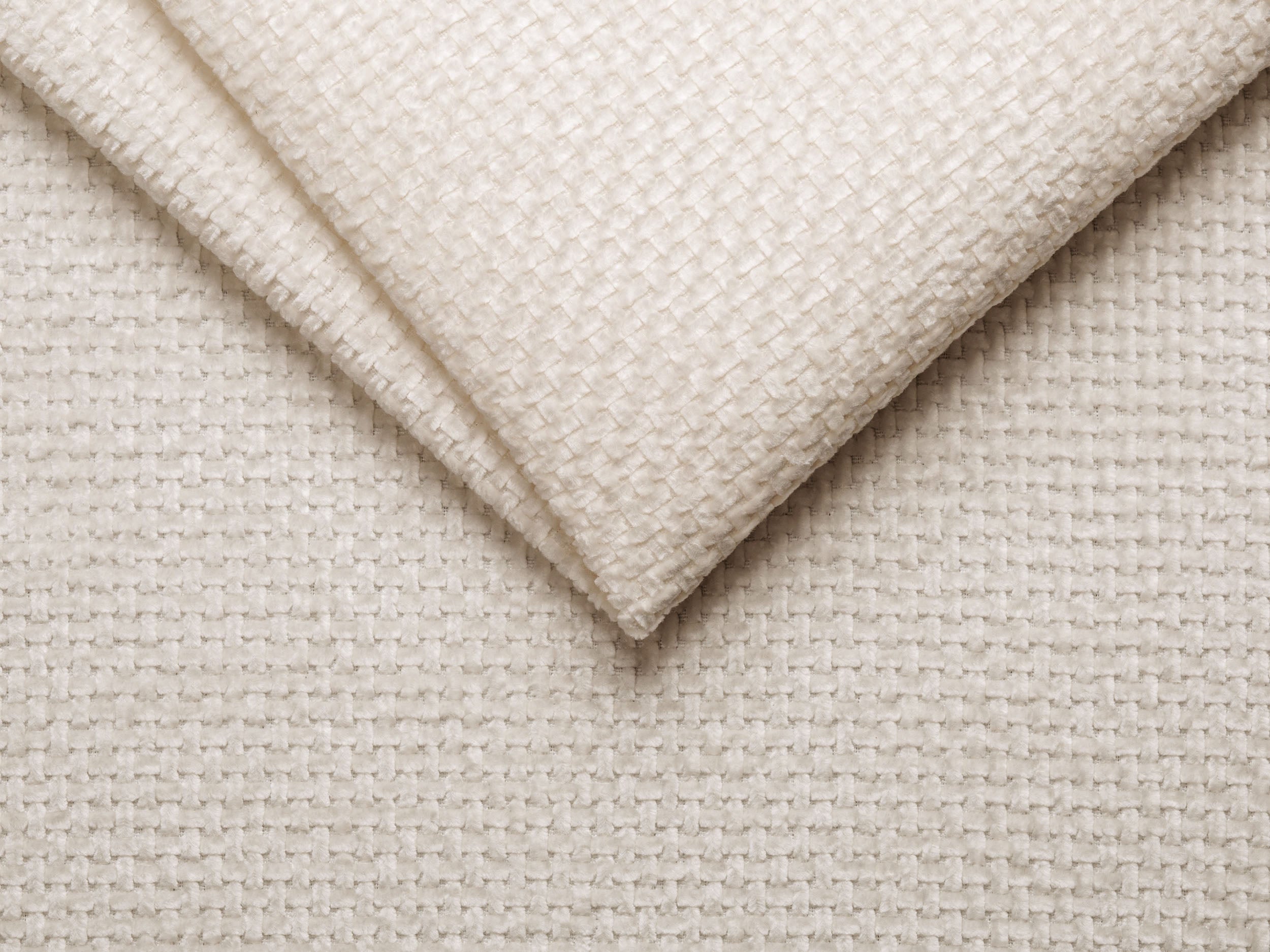 Sofa 2-Sitzer MILEY Elfenbein Chenille