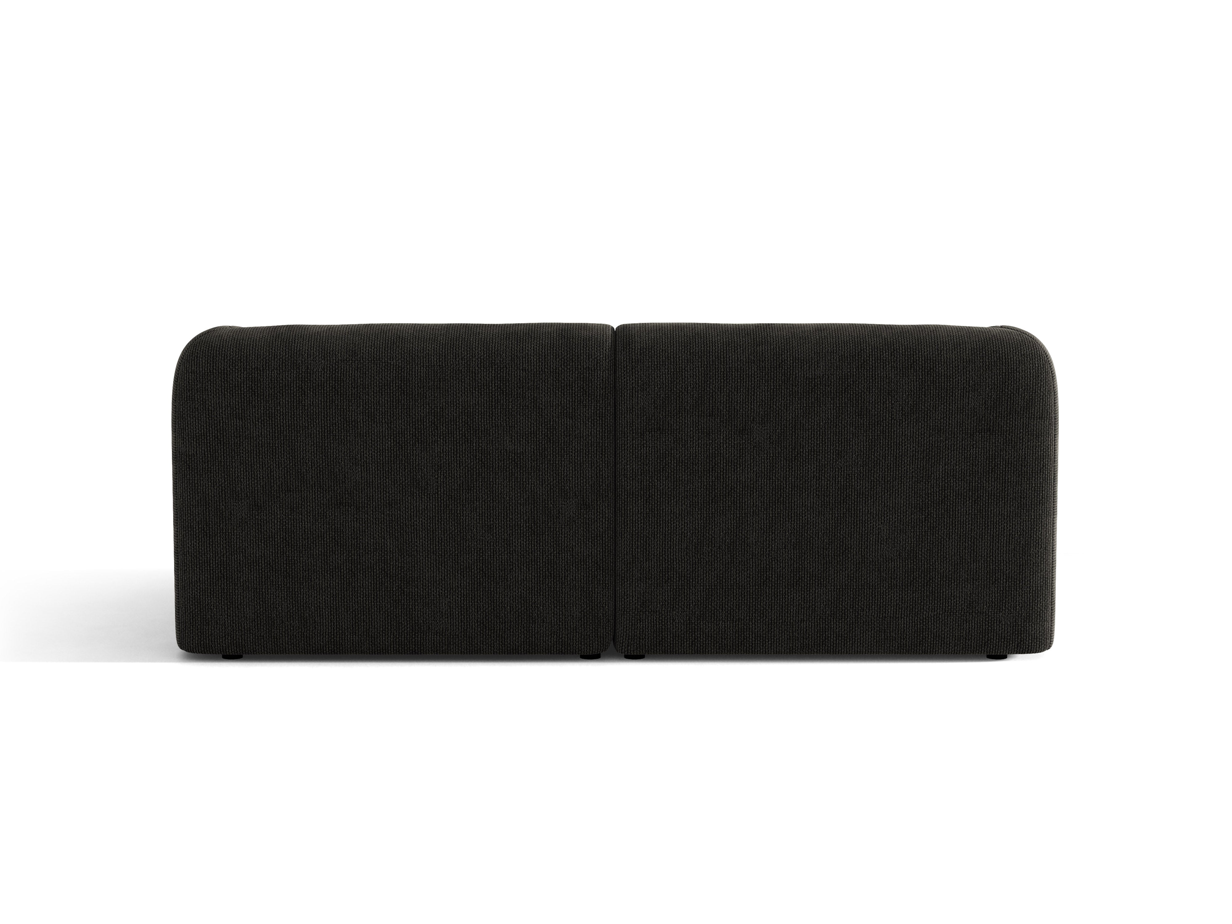 Sofa 2-osobowa MILEY czarny szenil do salonu – Micadoni
