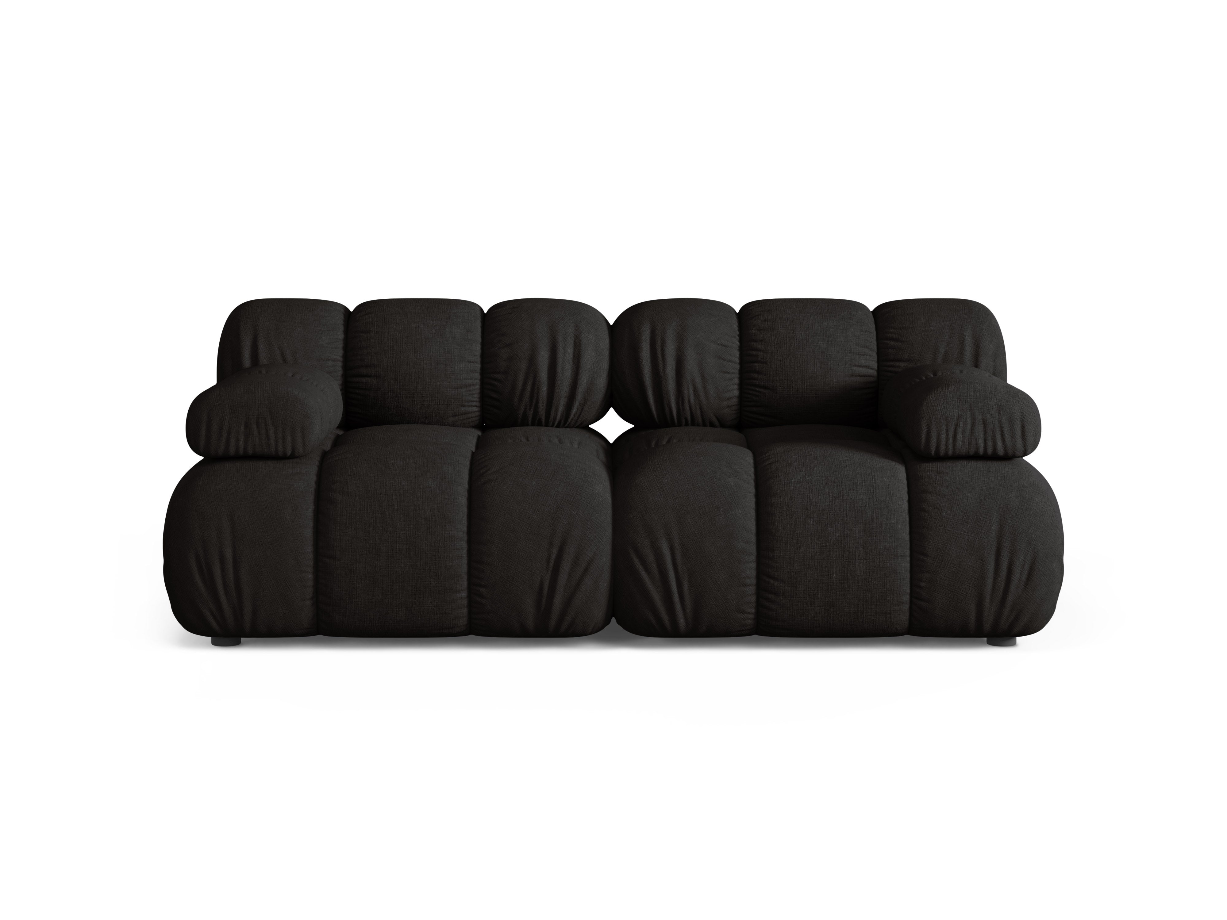 BELLIS Black 2-Seater Modular Sofa