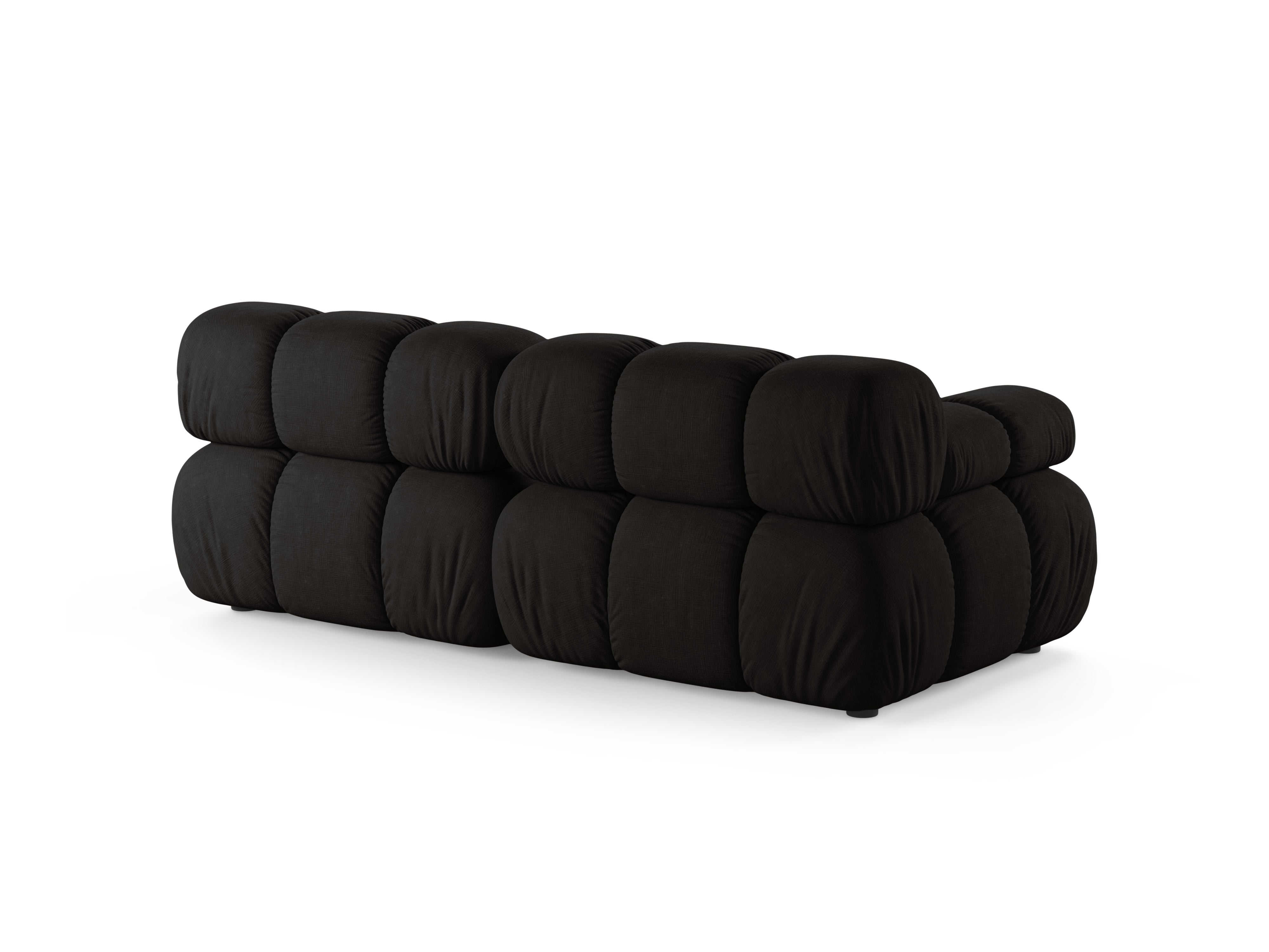 BELLIS Black 2-Seater Modular Sofa