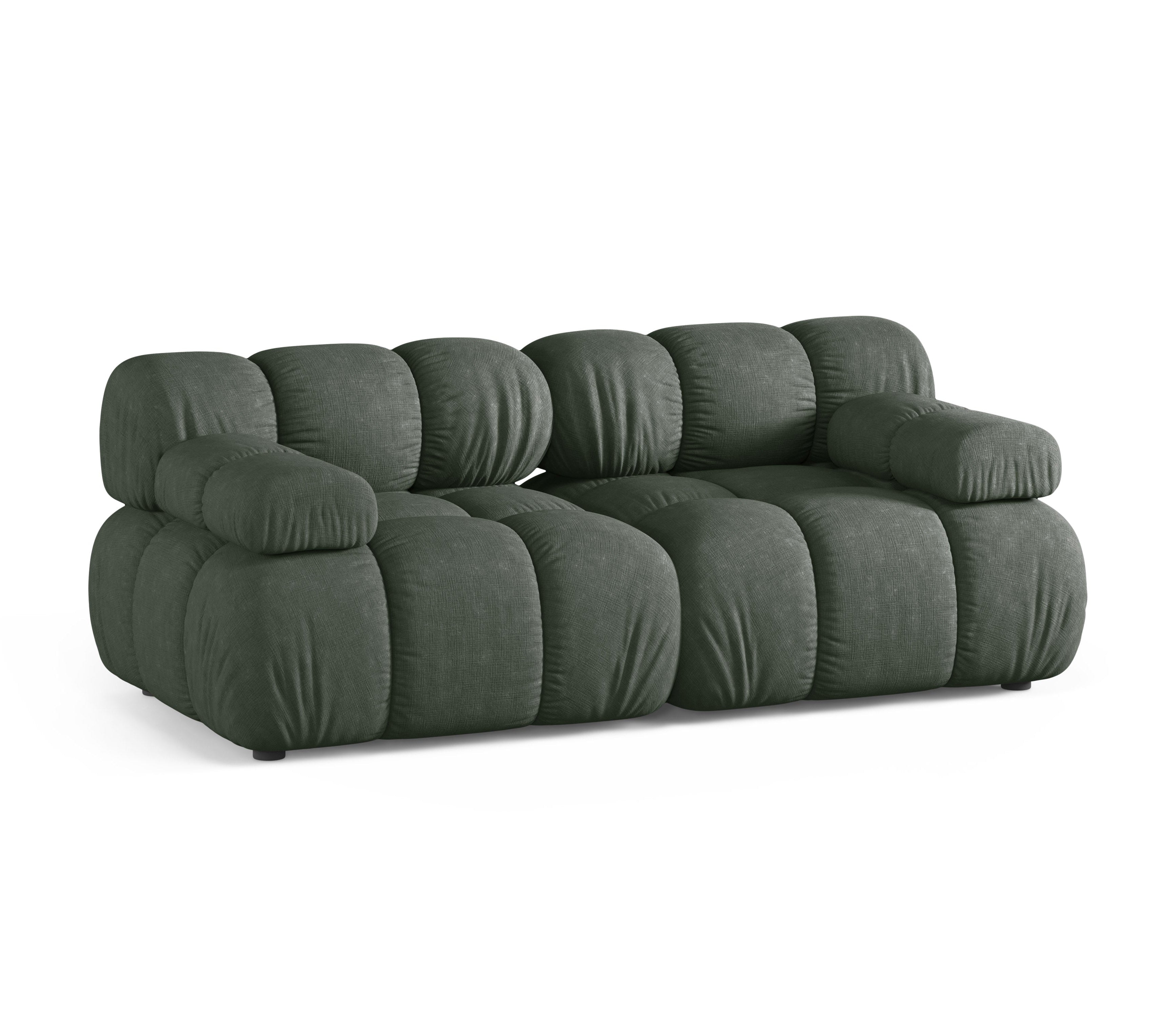 BELLIS Dark Green 2-Seater Modular Sofa