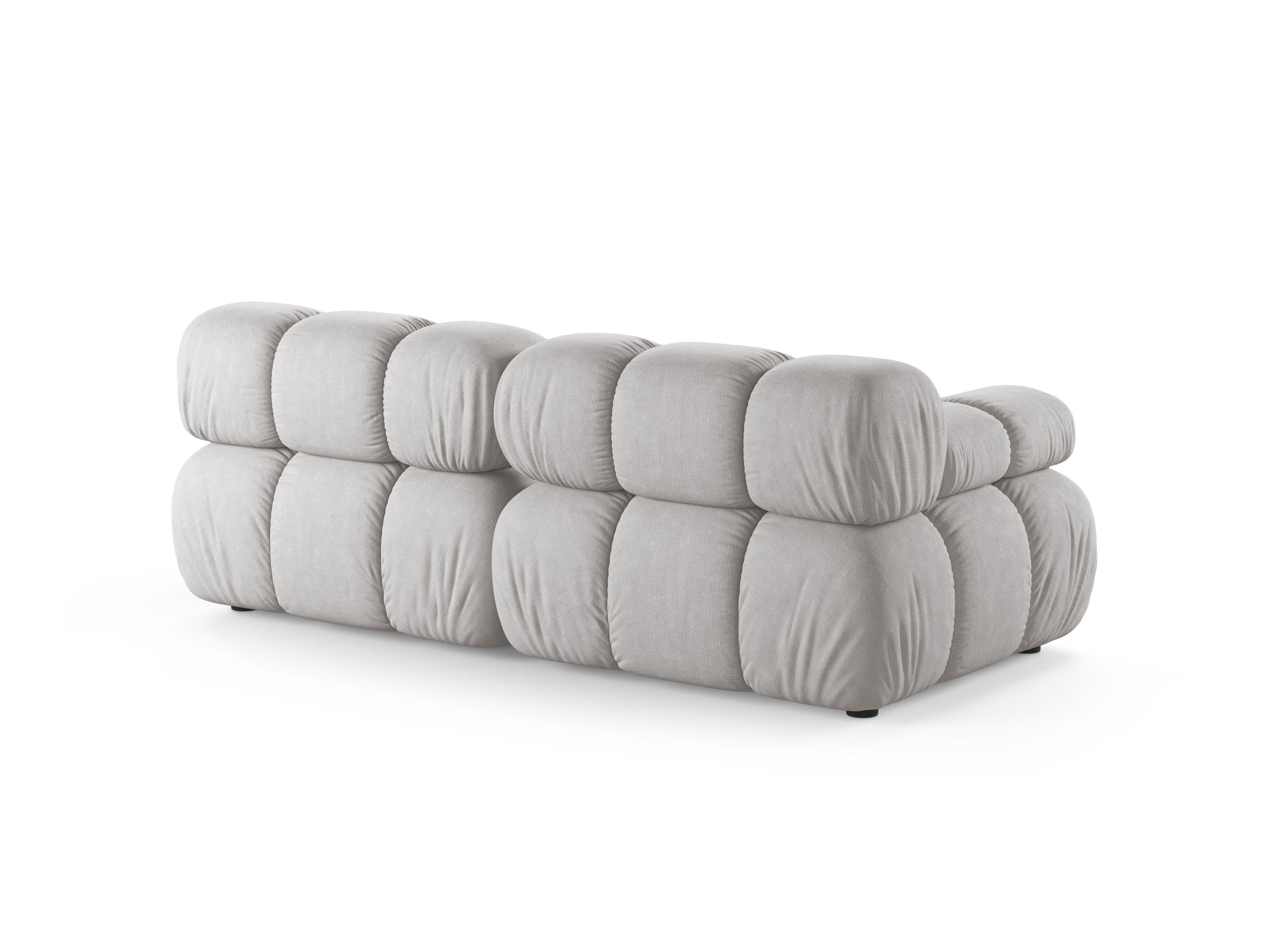 Light gray 2-seater modular sofa BELLIS