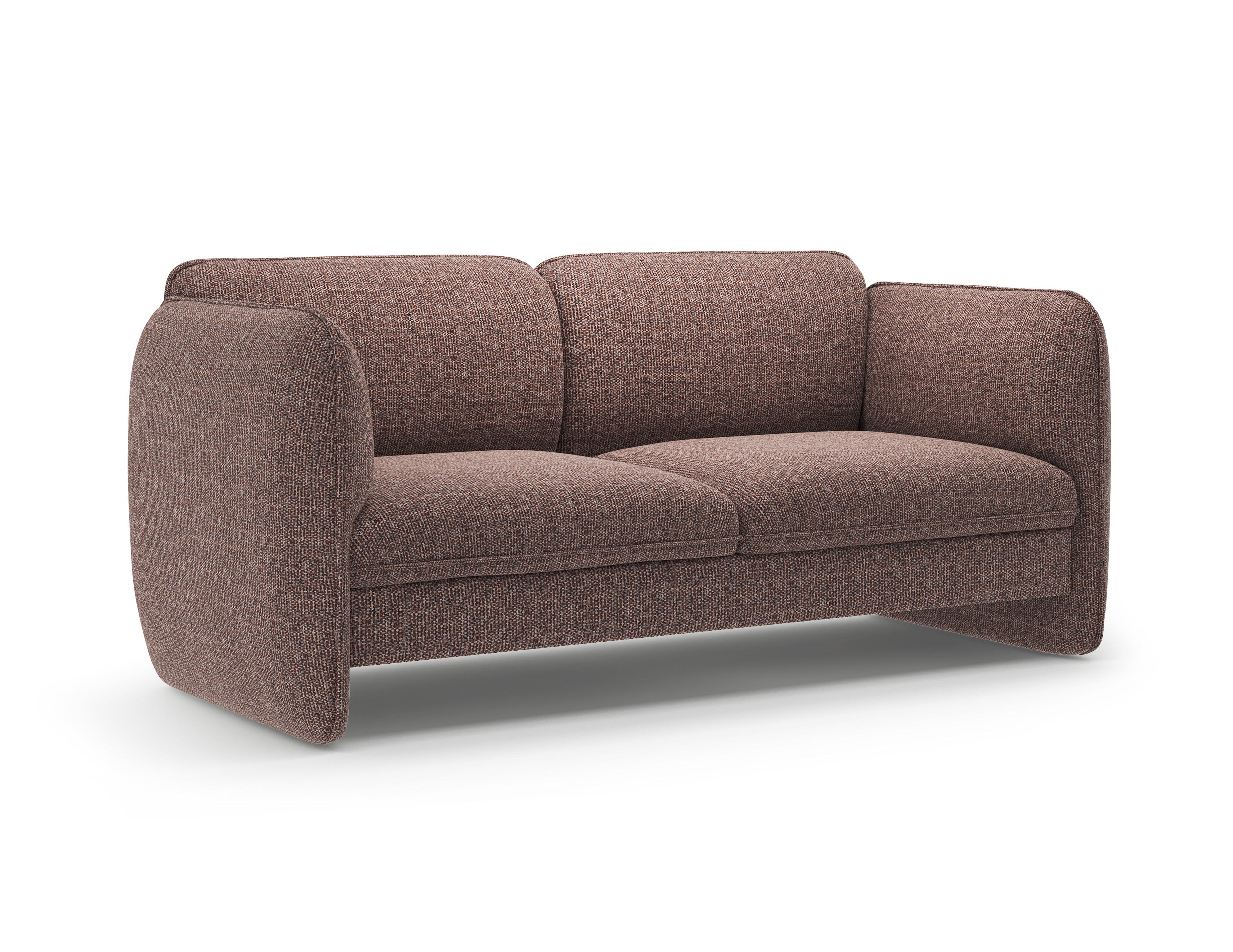 2-Seater Sofa GEORGIA in Brown Chenille