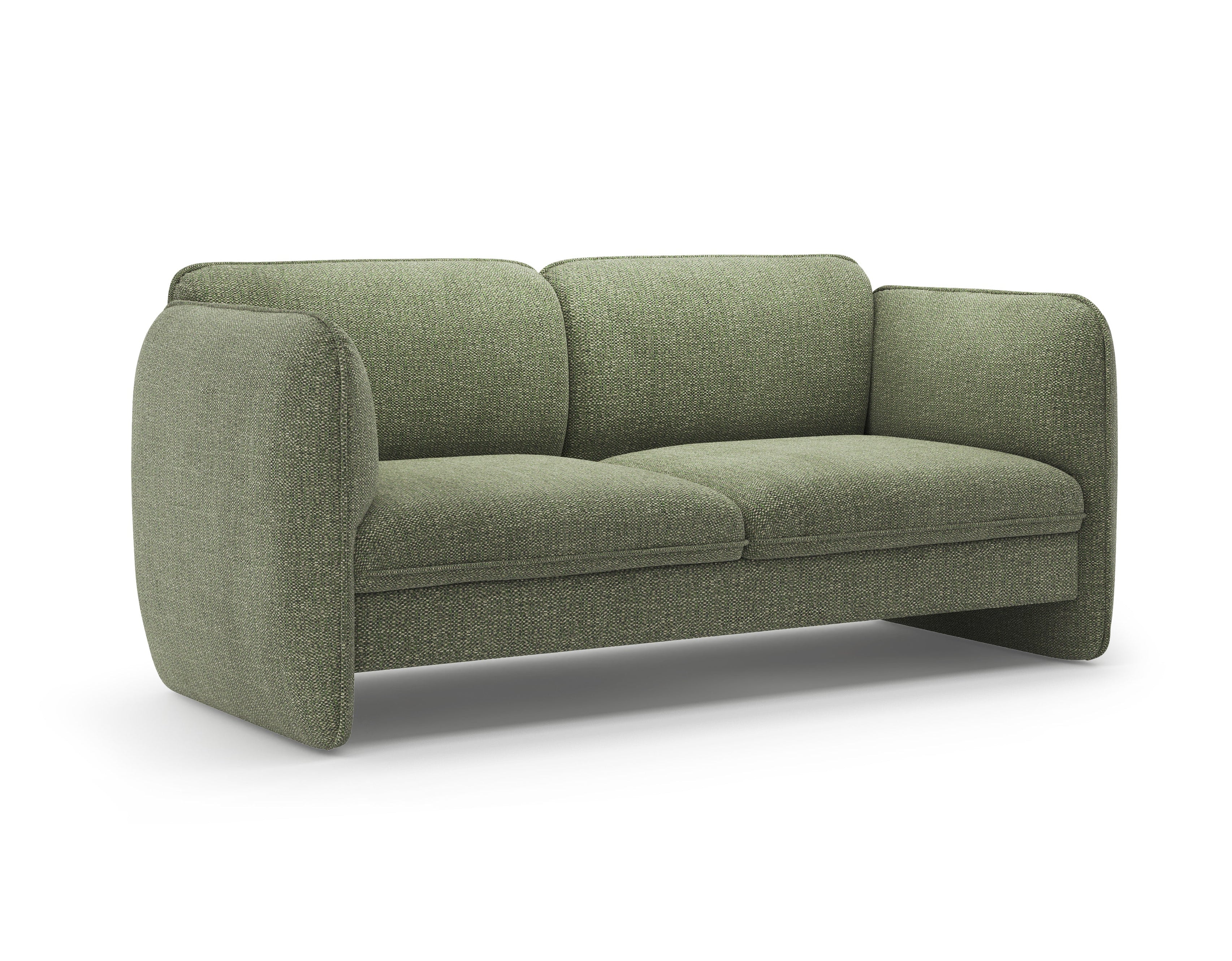 2-Seater Sofa GEORGIA in Green Chenille