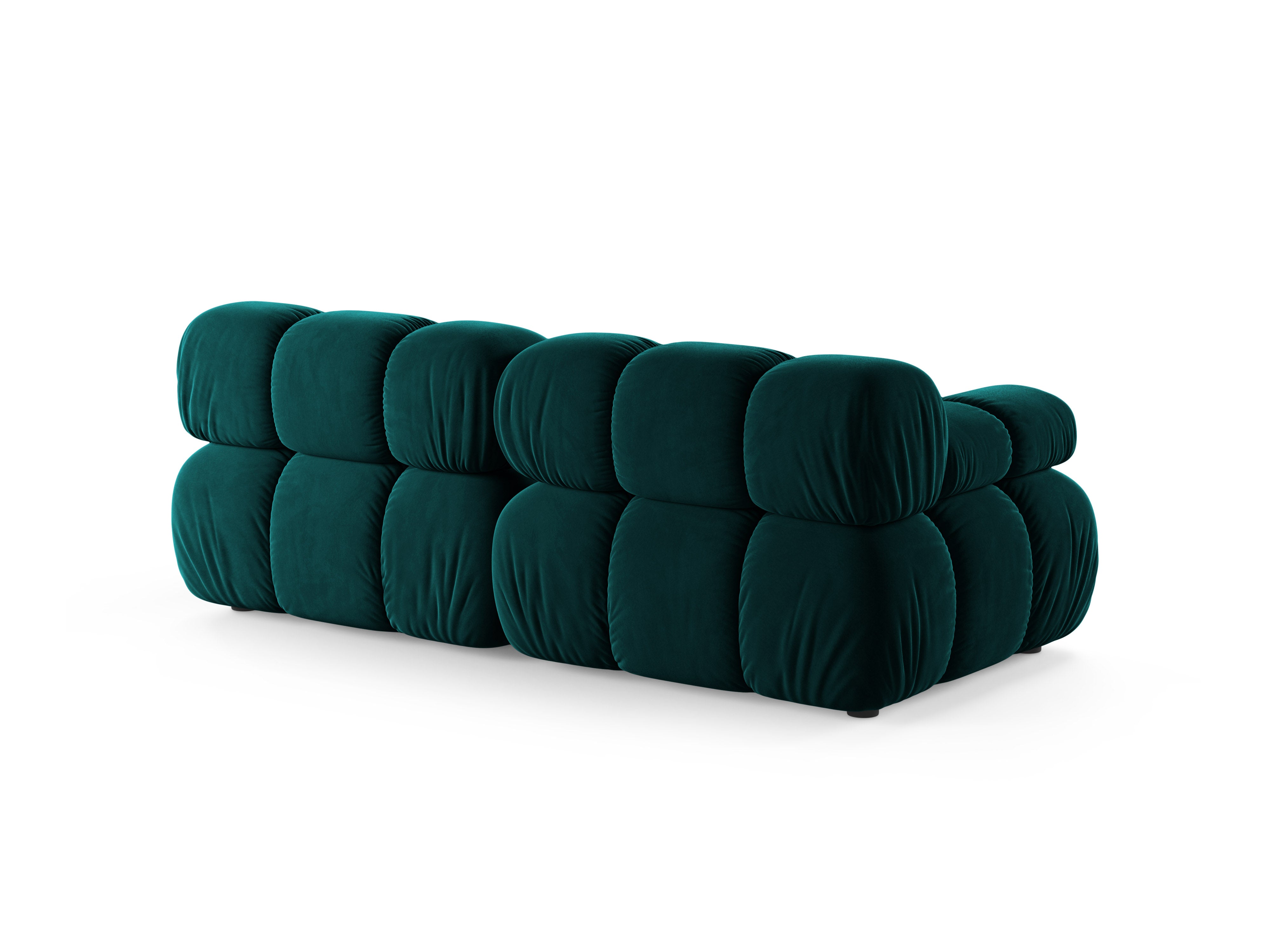 2-Seater Modular Sofa BELLIS in Deep Petrol Velvet