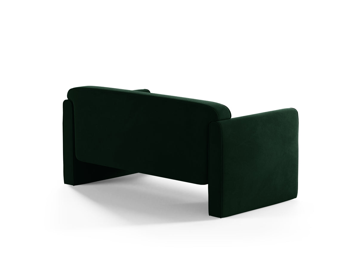 ABBY Velvet 2-Seater Sofa in Bottle Green