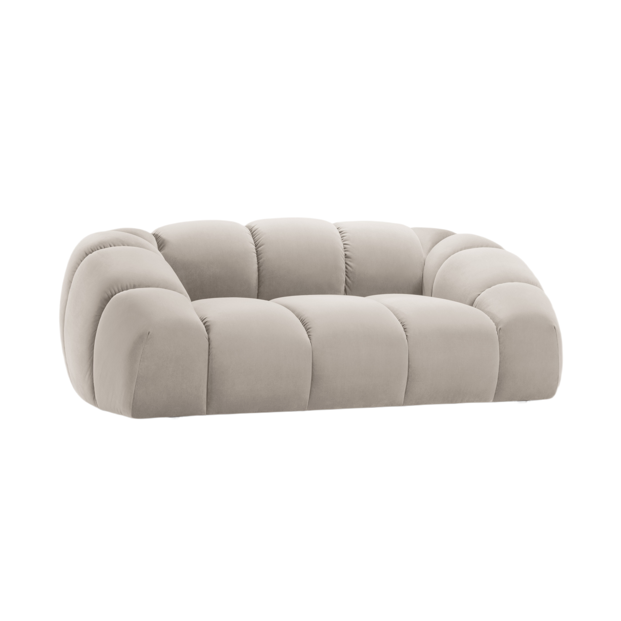 Sofa aus Samt 2-sitzig DIANA beige