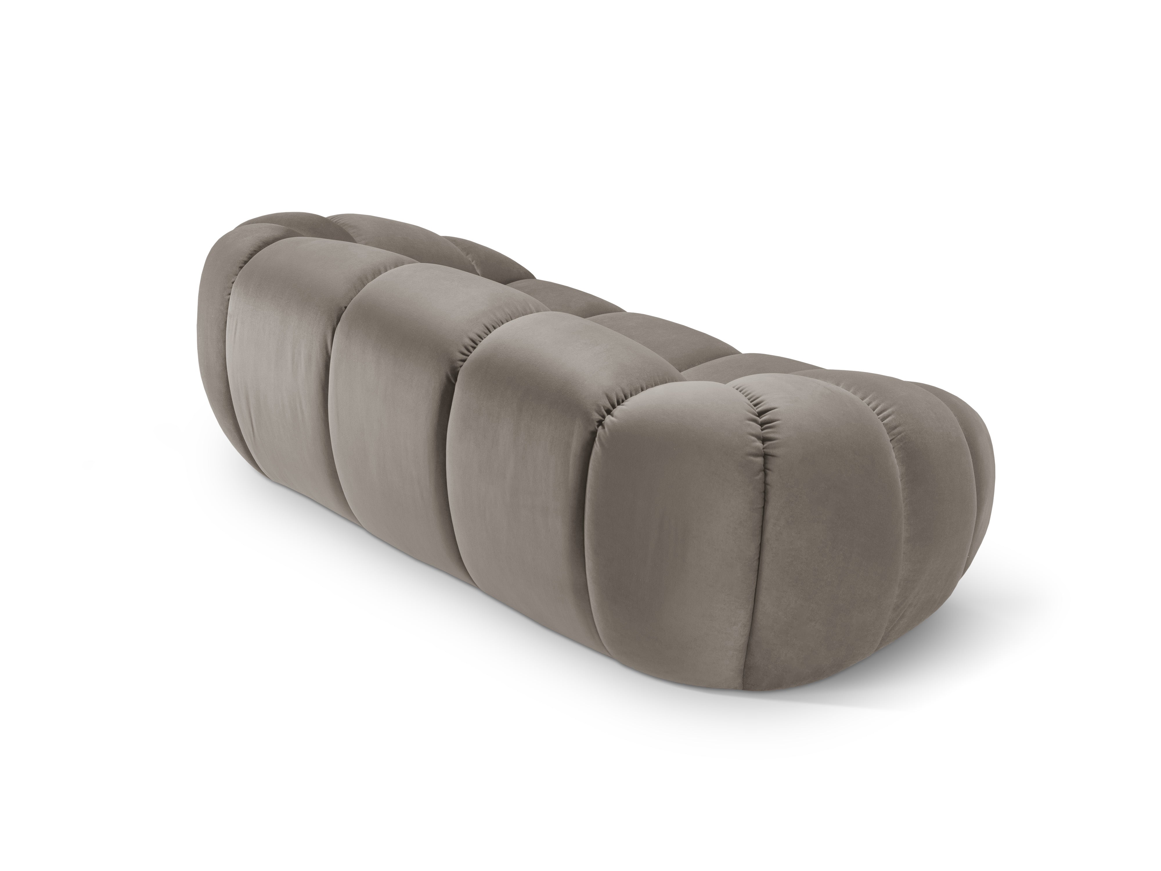 Sofa aus Samt 2-sitzig DIANA grau-braun