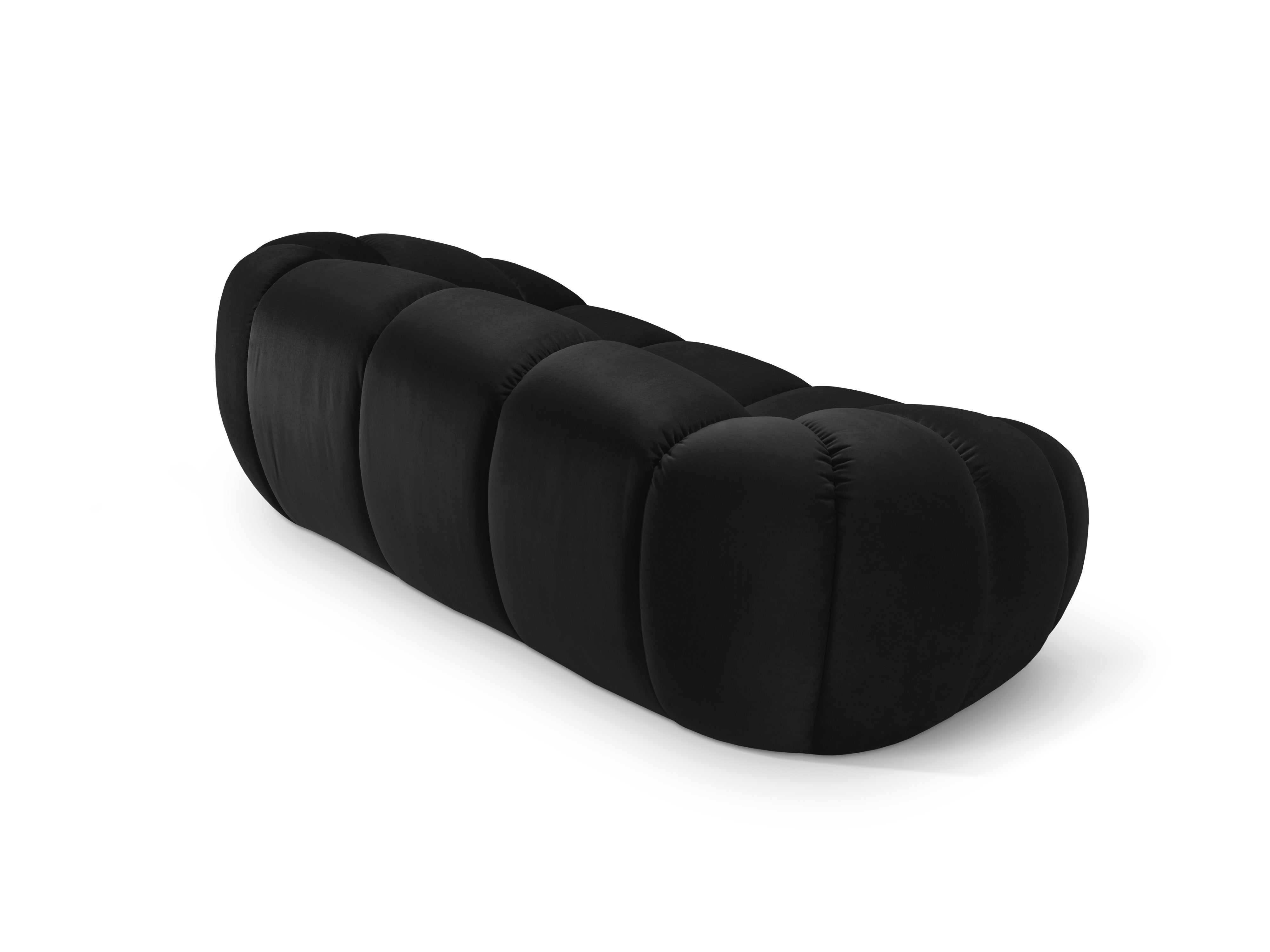 Sofa aus Samt 2-sitzig DIANA schwarz