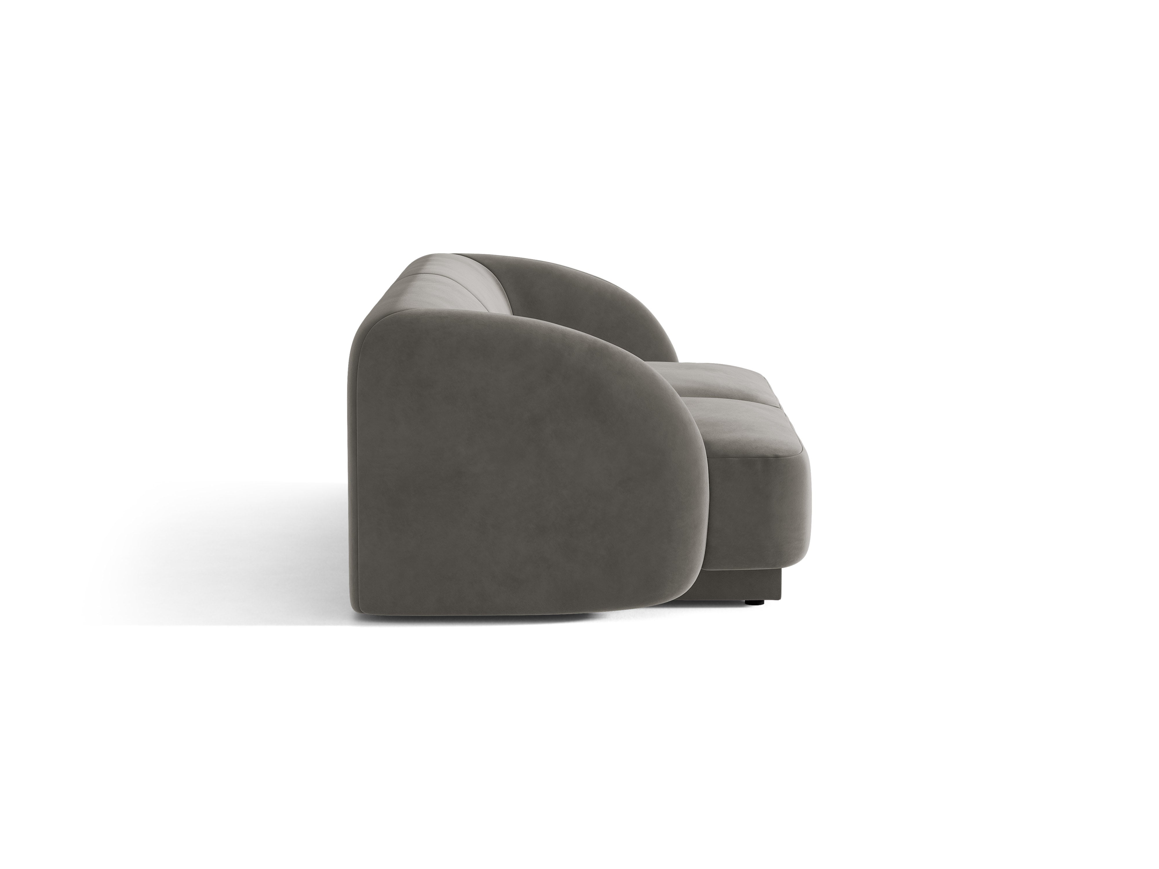 Miley Light Gray Velvet 2-Seater Sofa