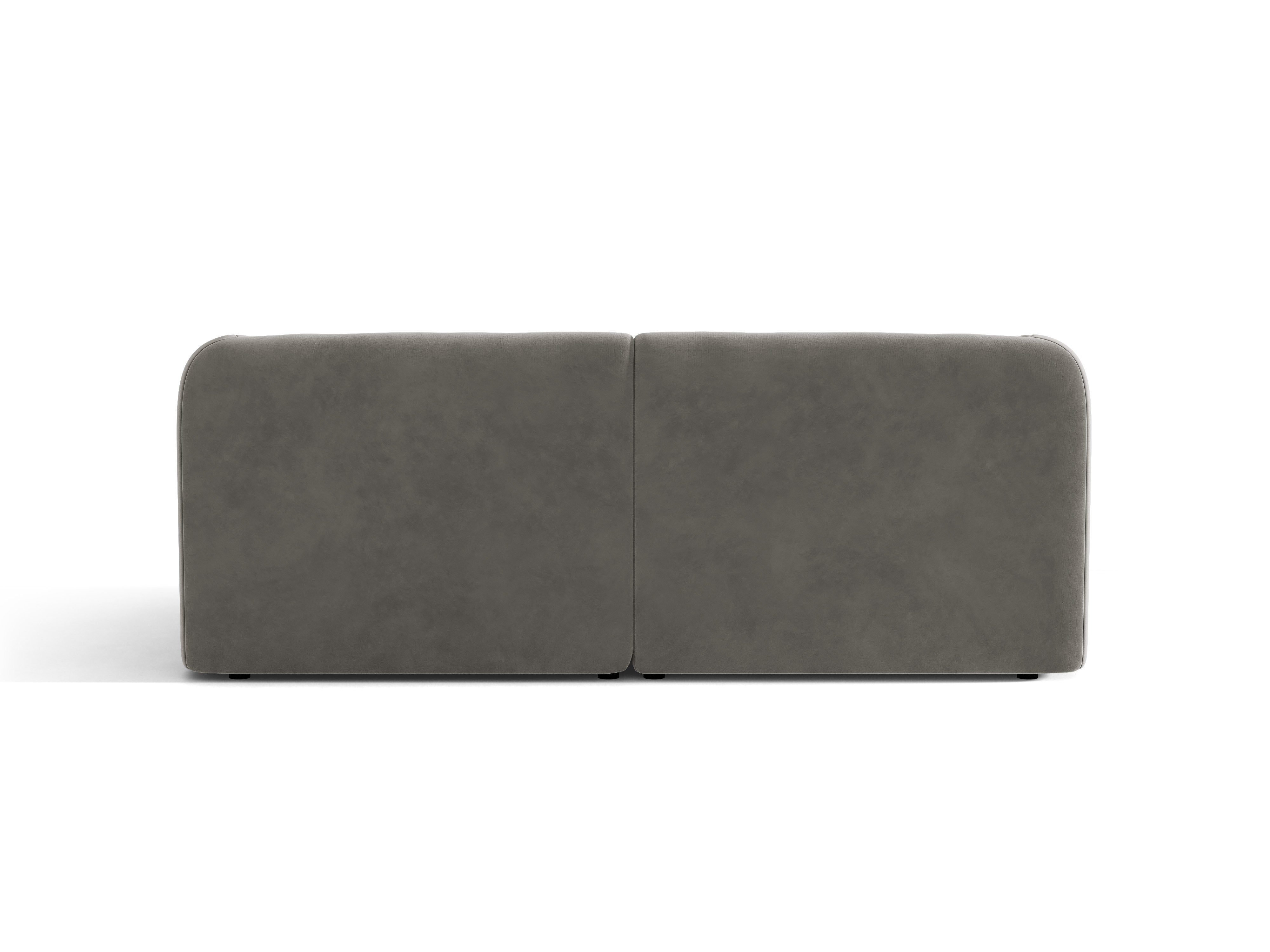 Miley Light Gray Velvet 2-Seater Sofa