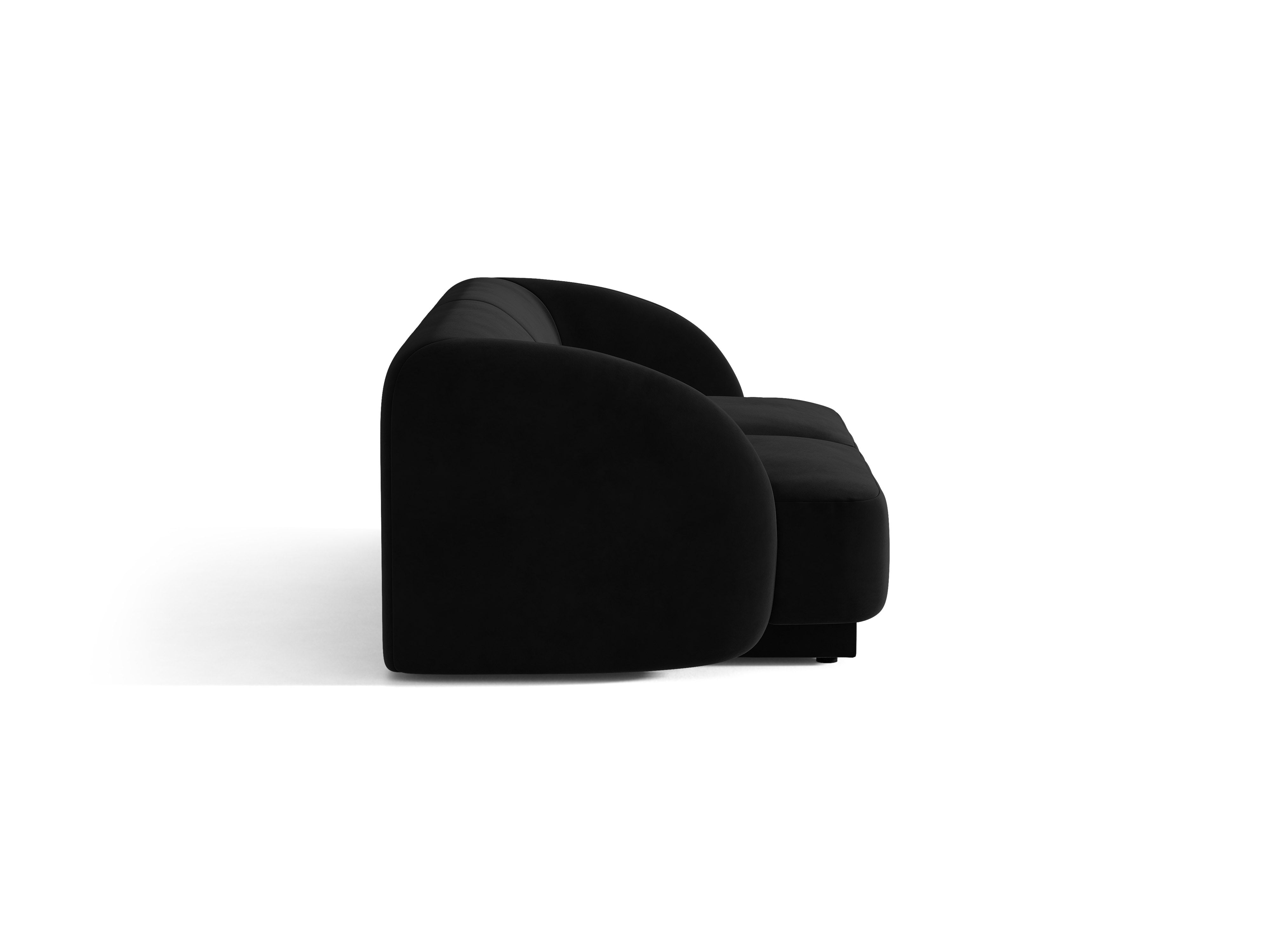 Velvet 2-Seater Sofa MILEY Black