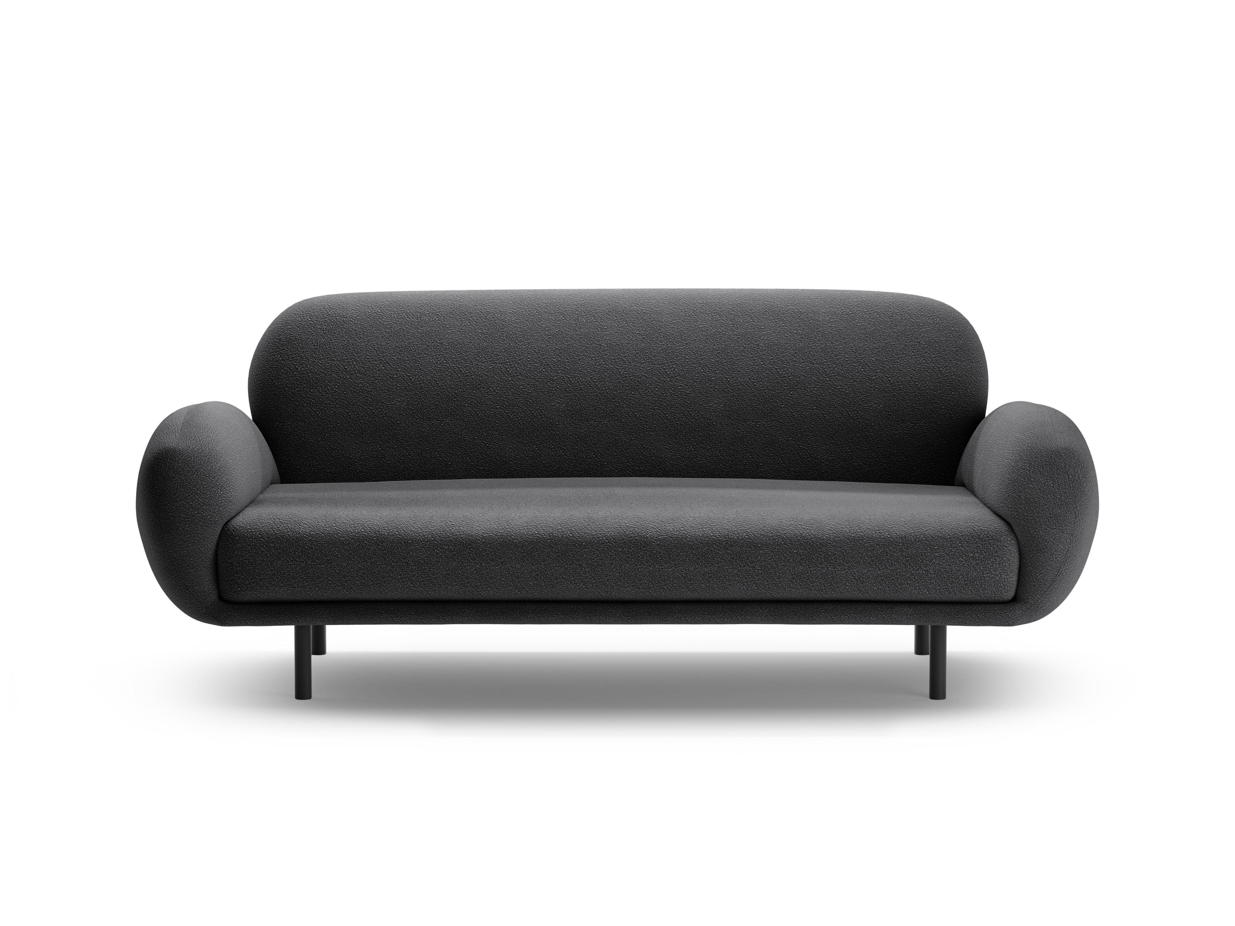 2.5-seater Sofa POPPY dark gray boucle