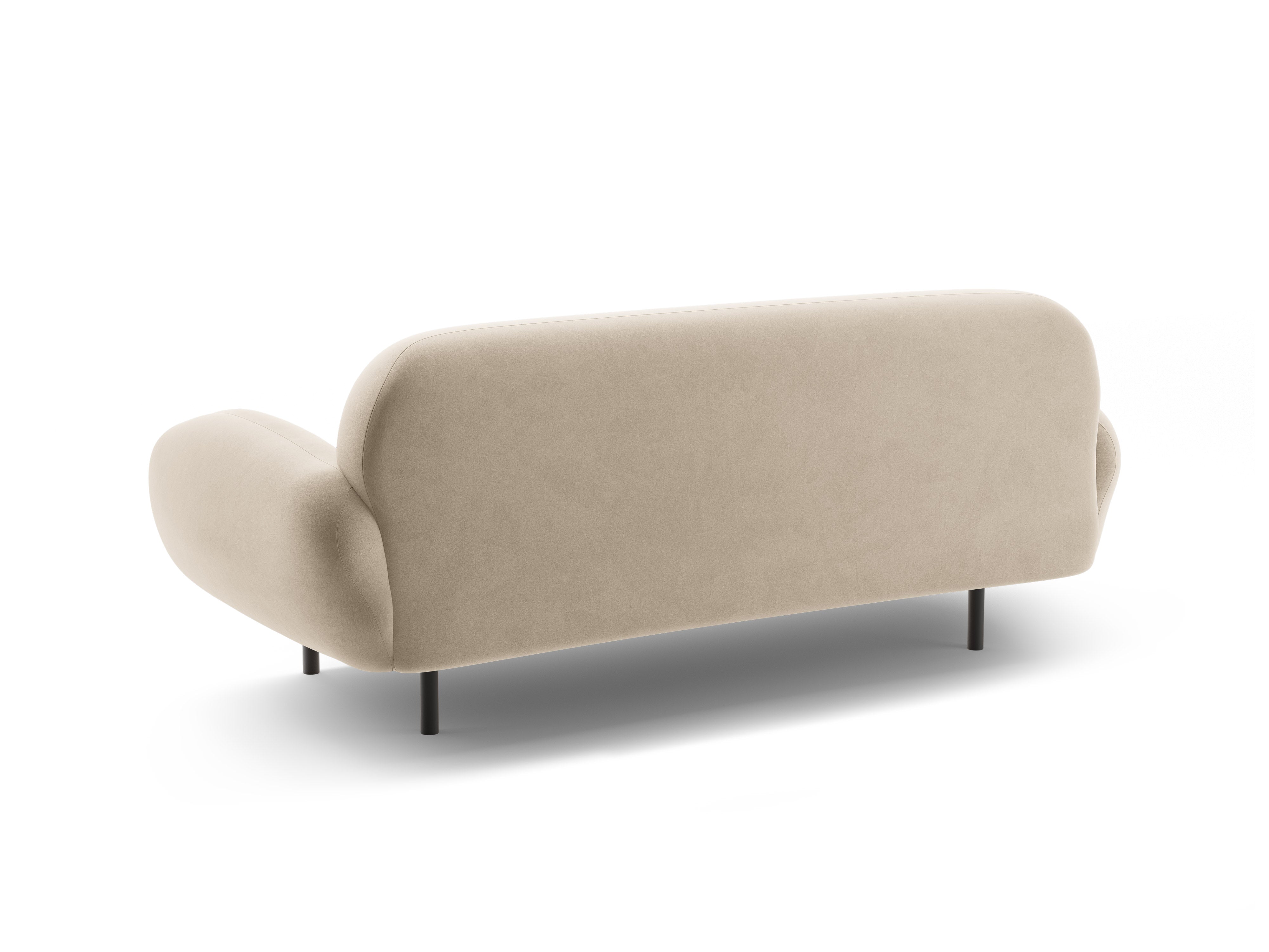 Velvet sofa 2.5-seater POPPY ecru