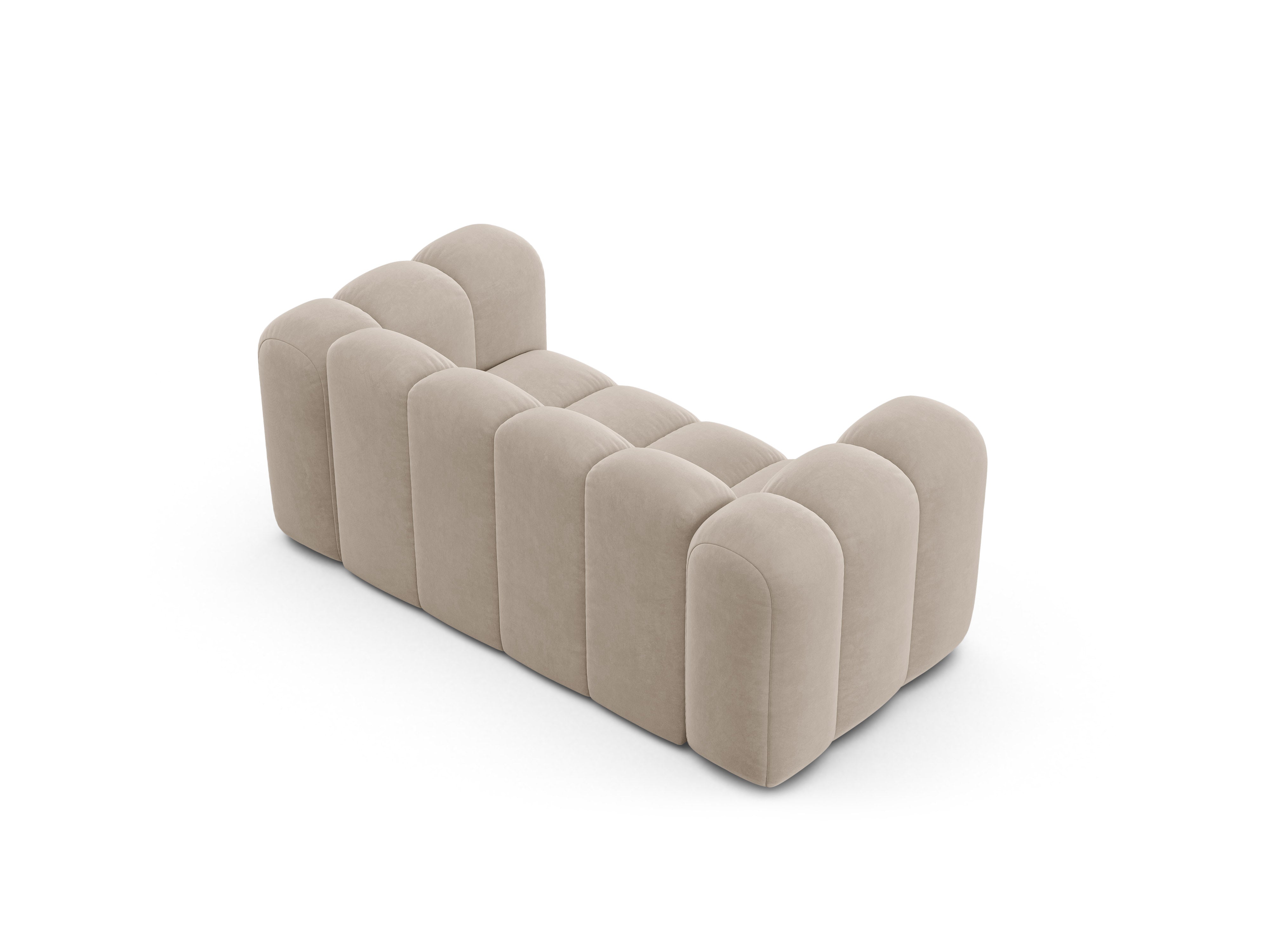 Velvet 2-Seater Sofa LUPINE Beige