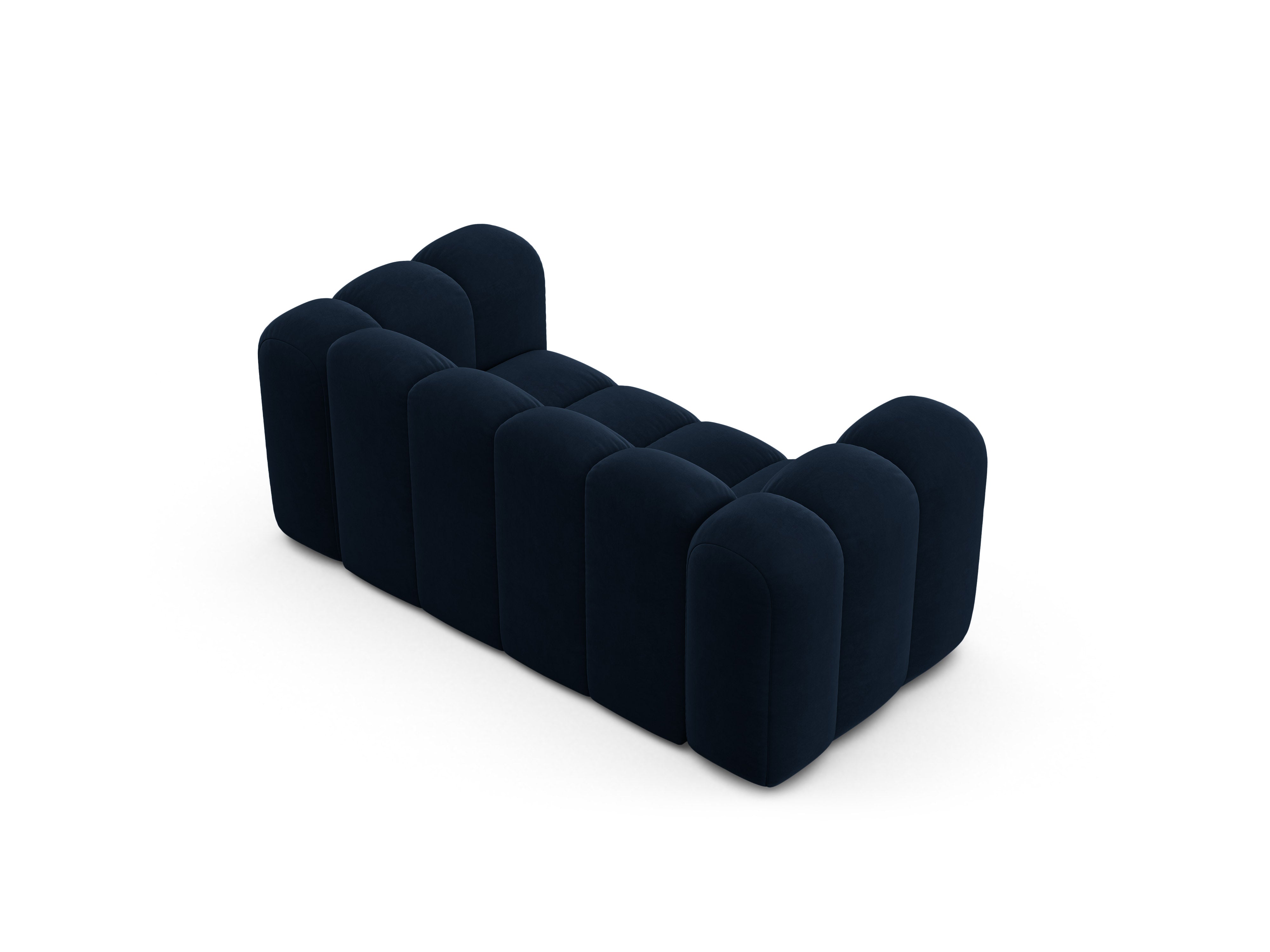 Velvet 2-Seater Sofa LUPINE Navy Blue