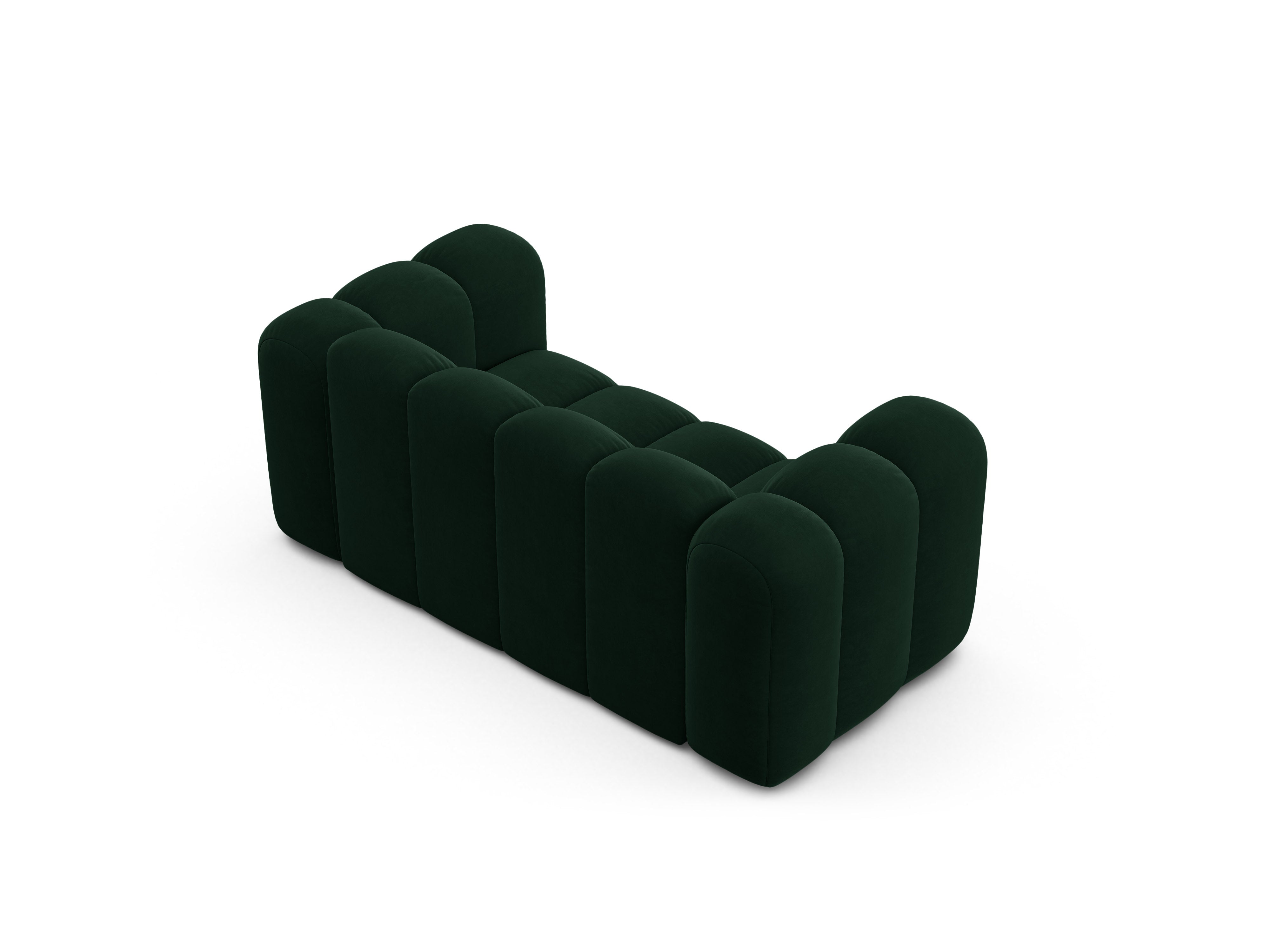Velvet 2-Seater Sofa LUPINE Bottle Green