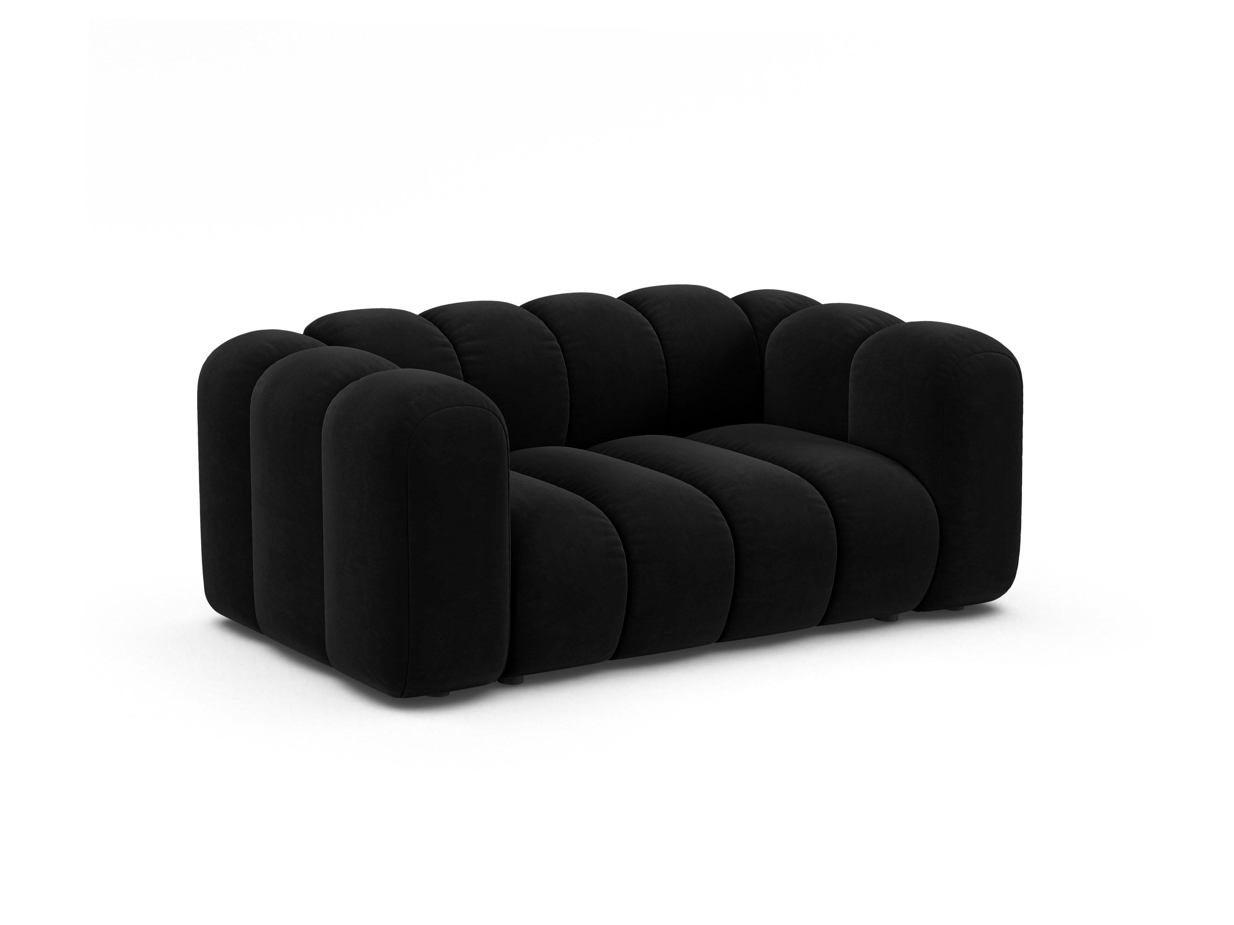 Velvet 2-Seater Sofa LUPINE Black