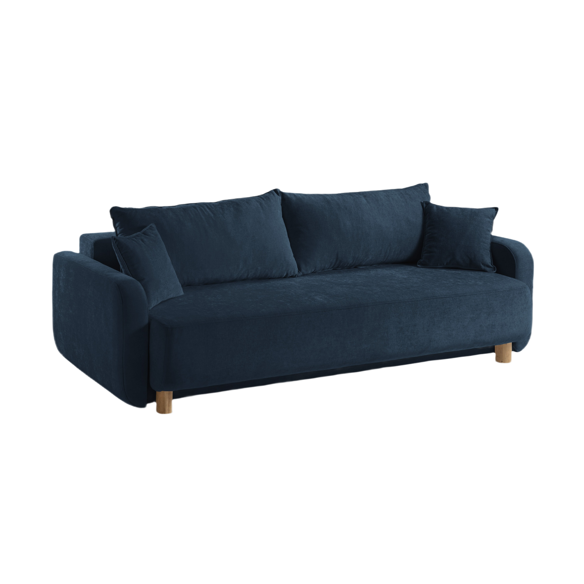 Sofa 3-Sitzer mit Schlaffunktion ELEN marineblaues Chenille [Monika] [Julia spr]
