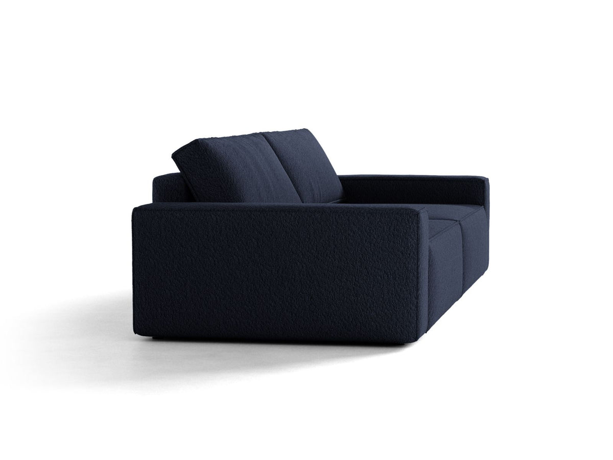 Sofa 3-osobowa z funkcją spania JODIE ciemny niebieski boucle – ujęcie 4