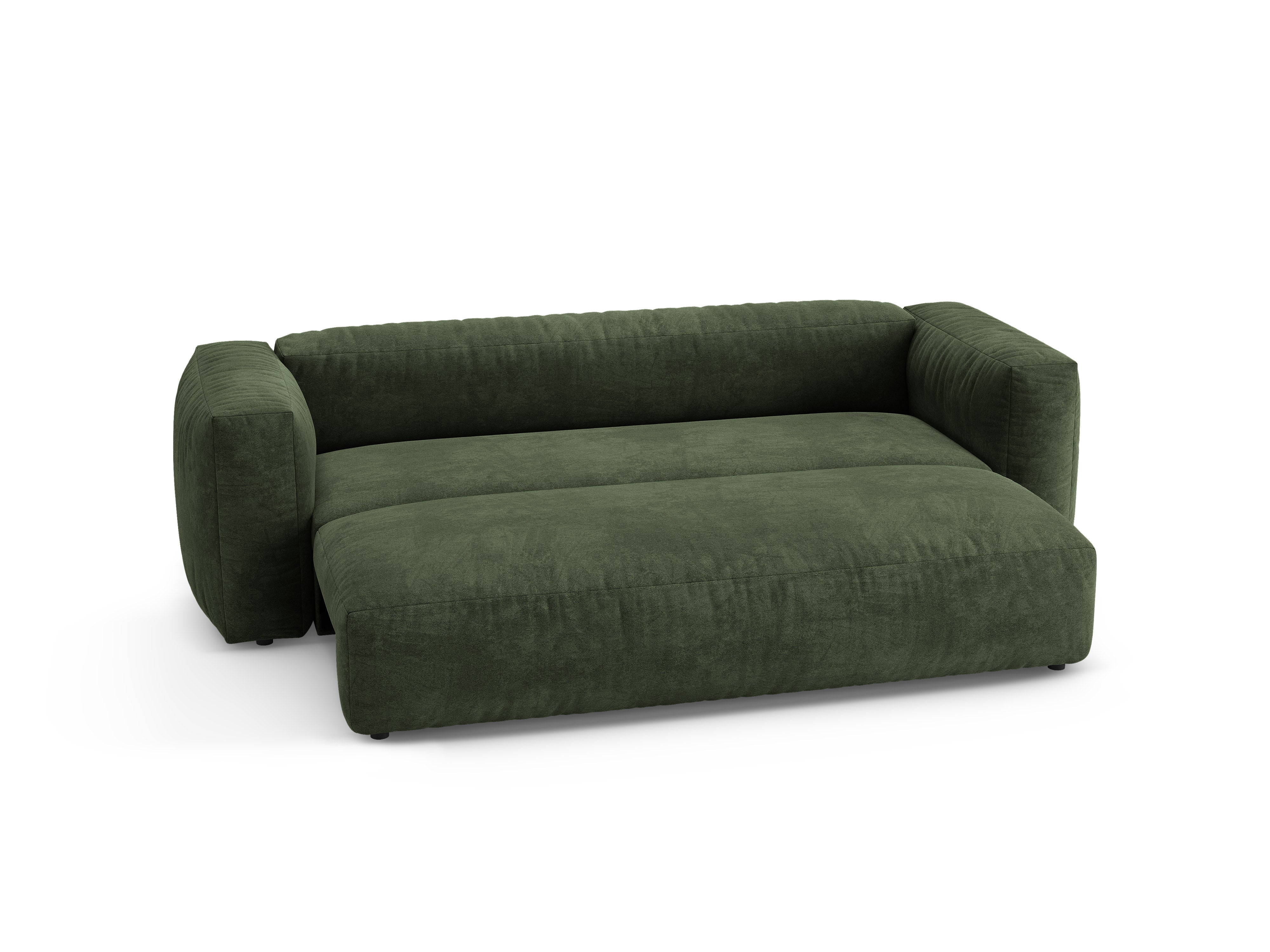 Velvet 3-Seater Sofa with Sleeping Function MARTINA Green