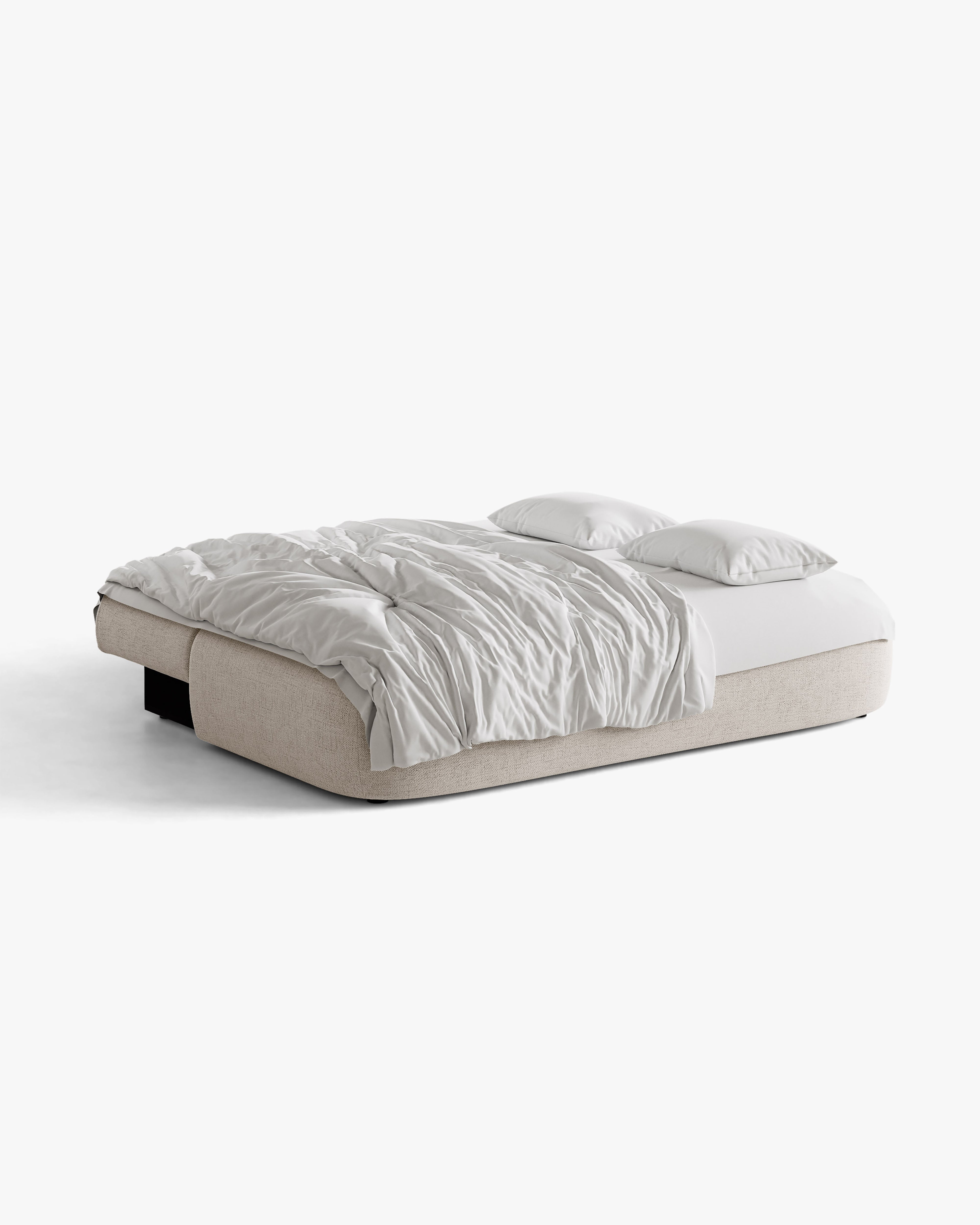Beige 3-Seater Sofa with Sleeping Function HENA