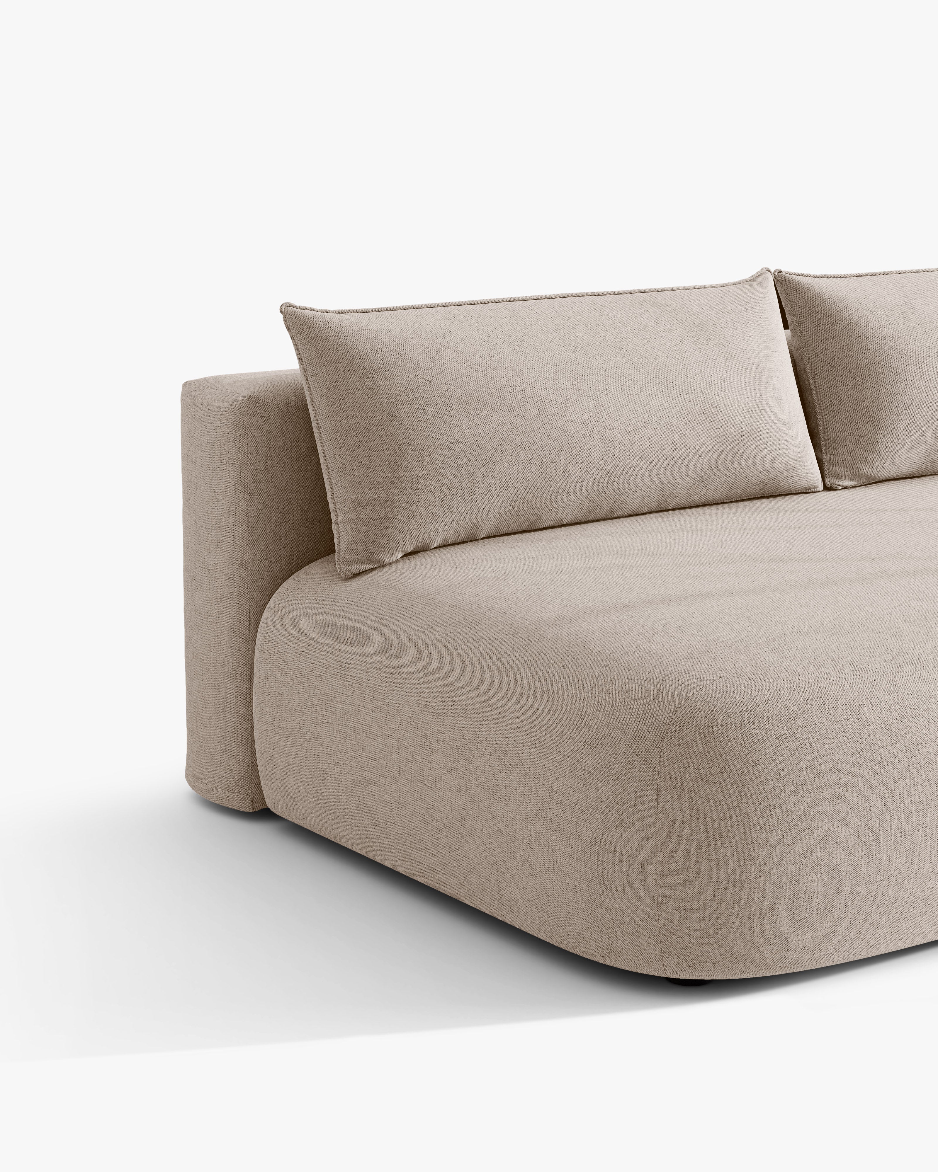 3-Seater Sofa with Sleeping Function HENA Cappuccino