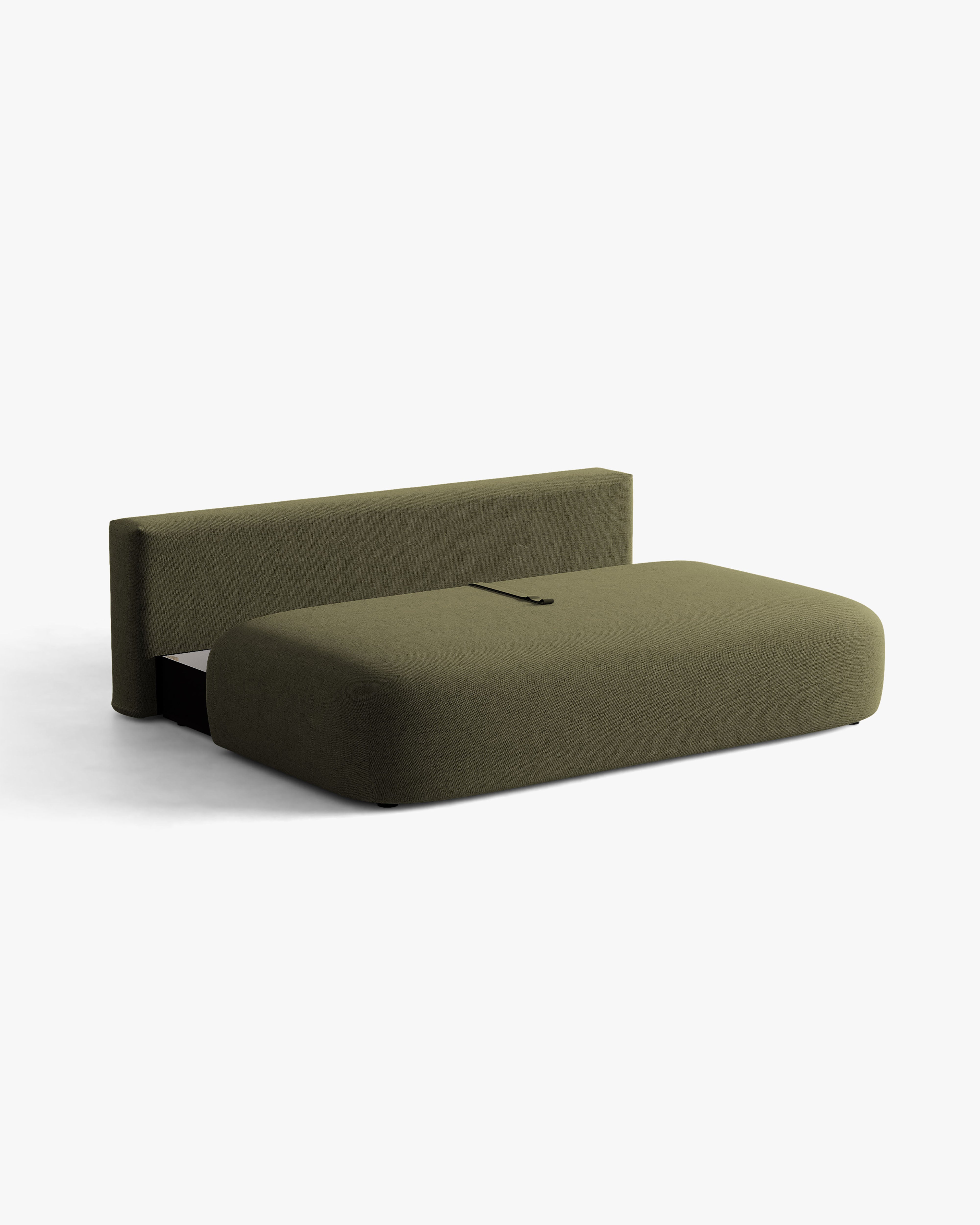 HENA Green 3-Seater Sofa with Sleeping Function
