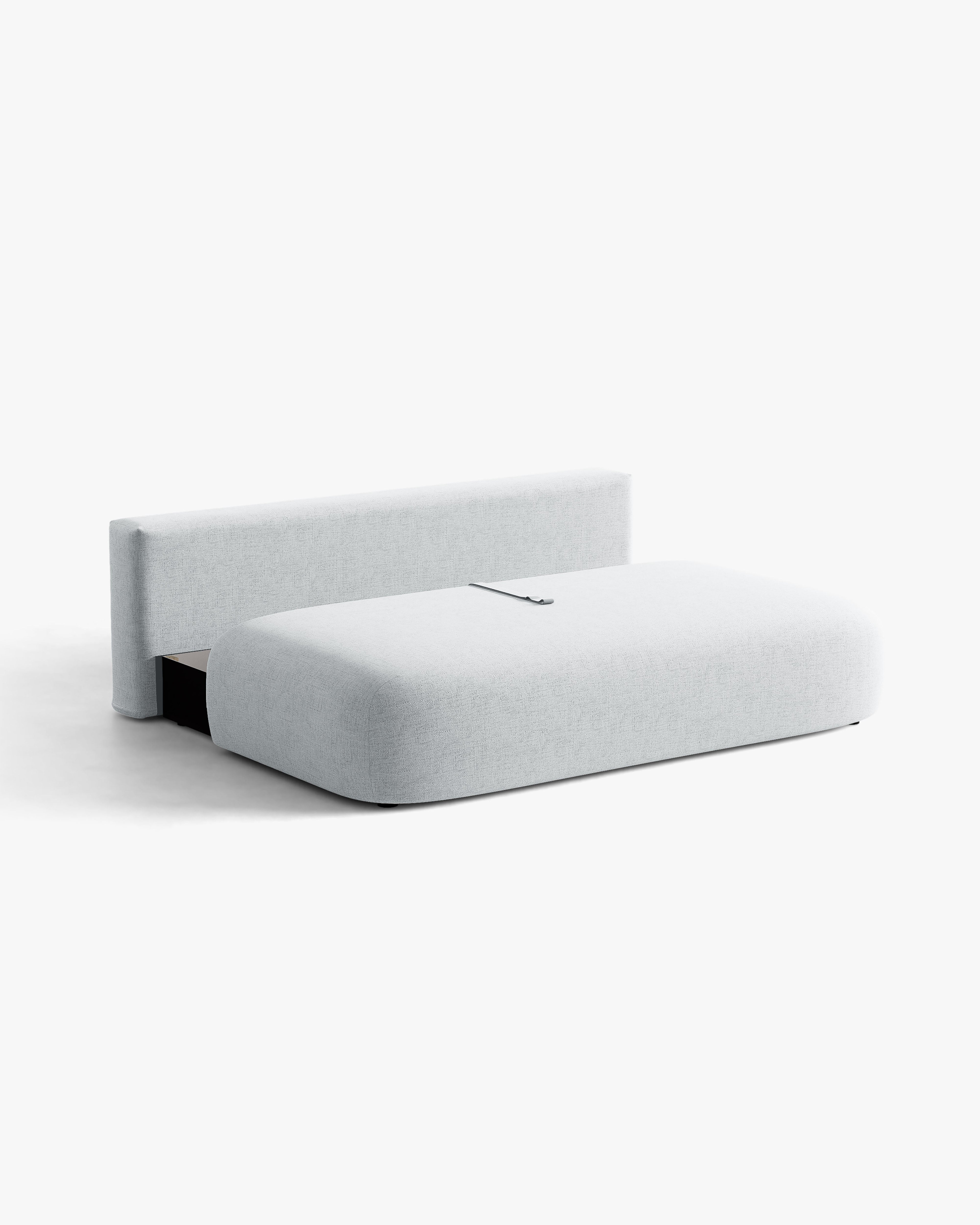HENA Light Gray 3-Seater Sofa with Sleeping Function