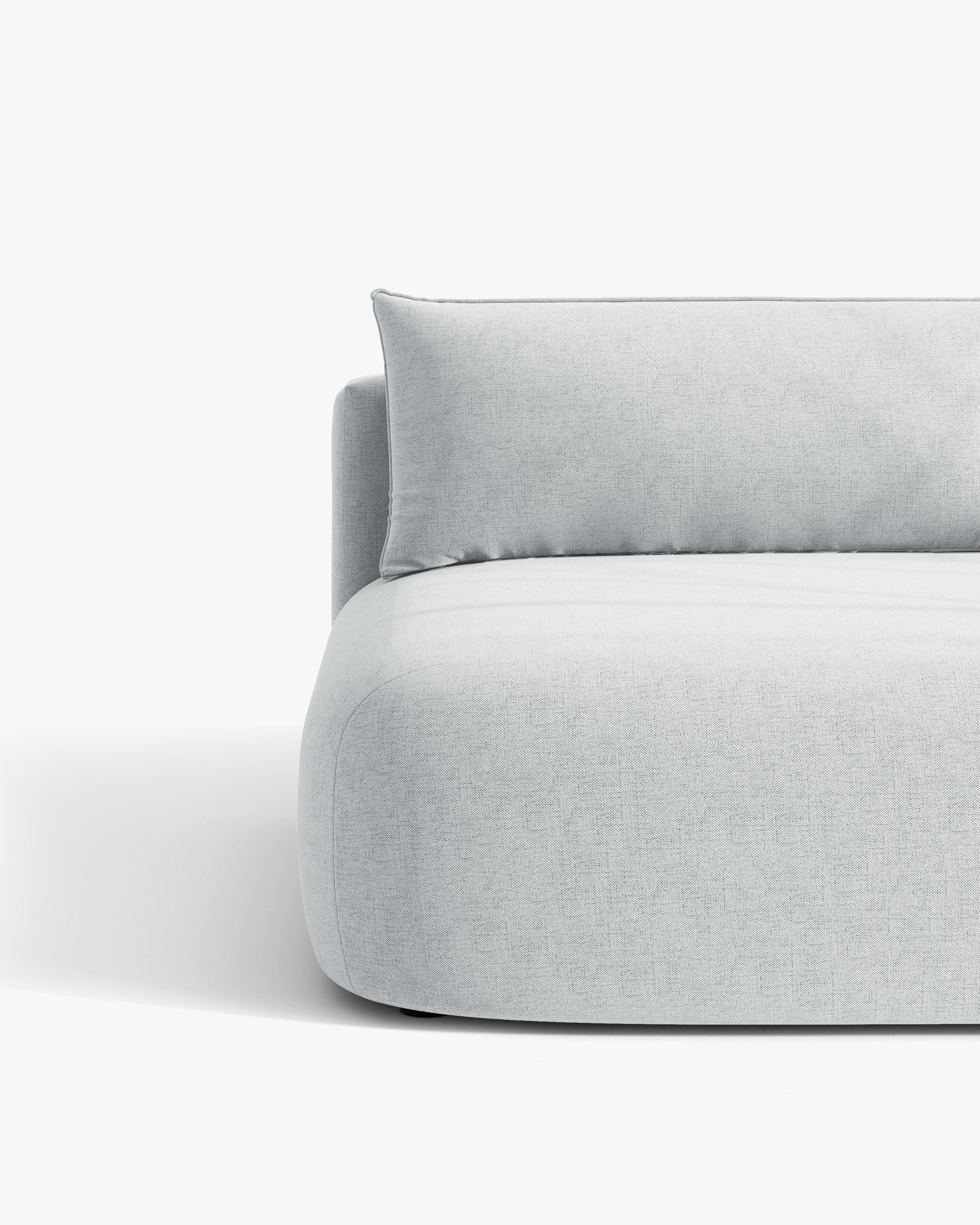 HENA Light Gray 3-Seater Sofa with Sleeping Function