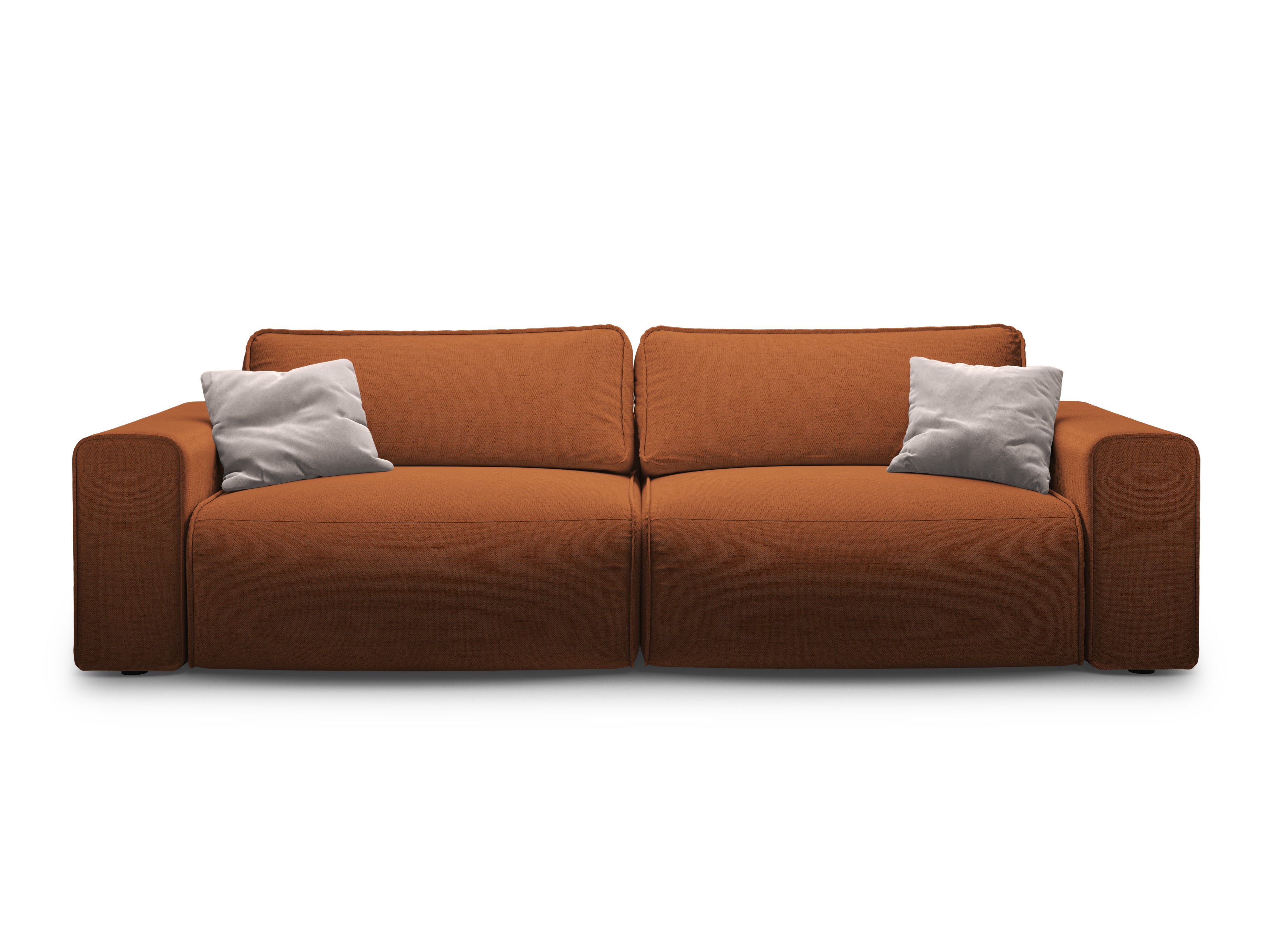 3-seater sofa with sleeping function VICTOR brick chenille