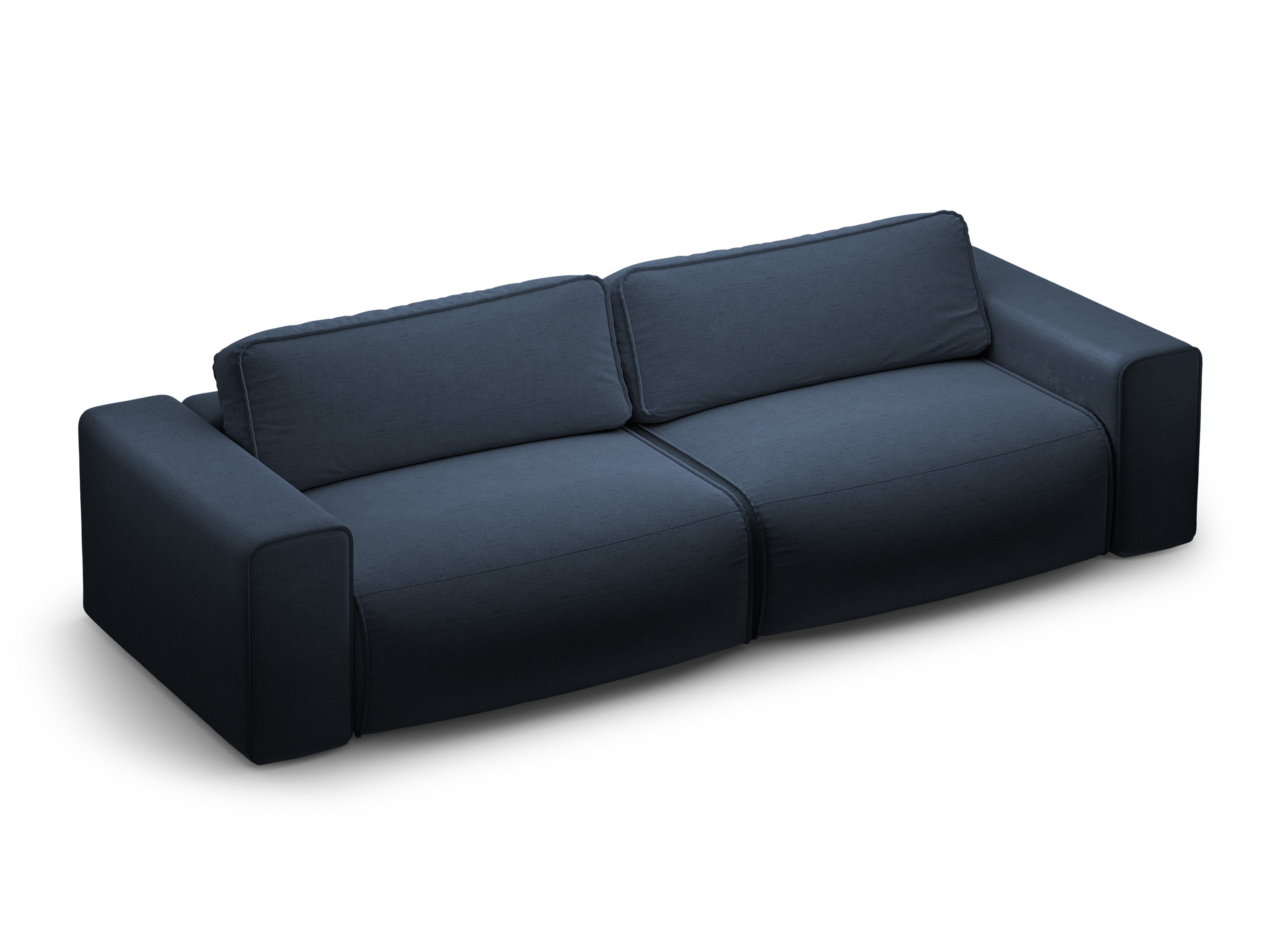 3-seater sofa with sleeping function VICTOR royal blue chenille