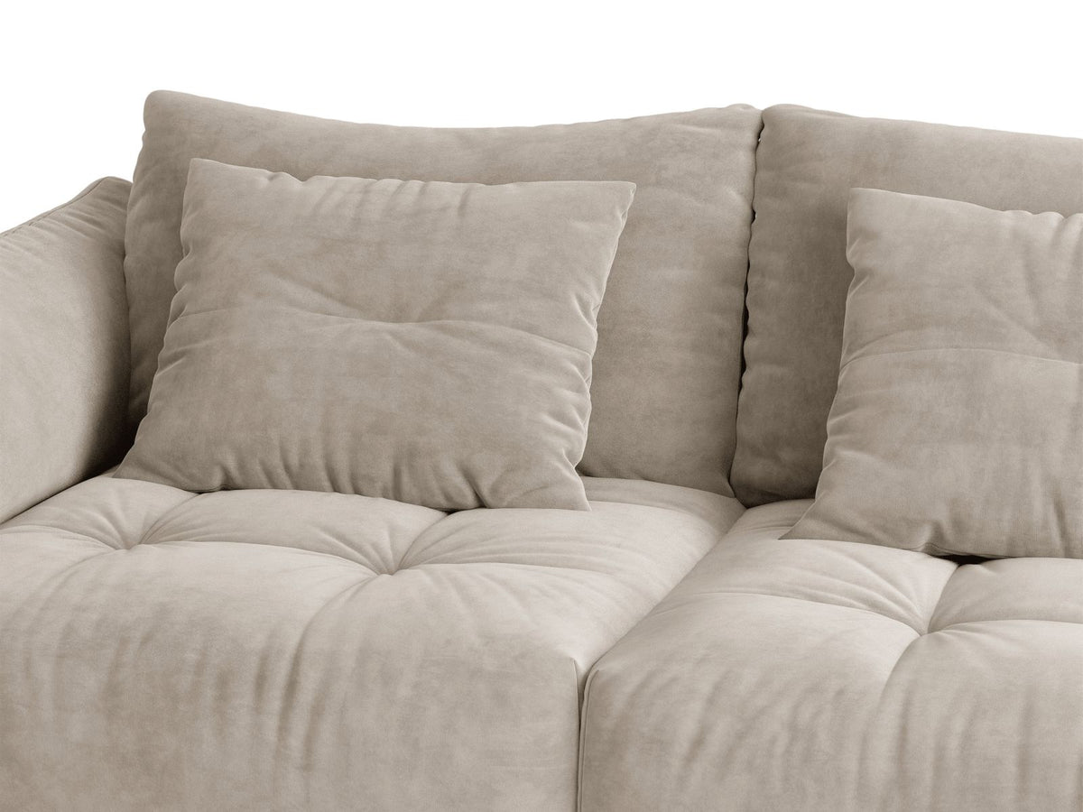 Sofa aksamitna 3-osobowa z funkcją spania BLOOM ecru – ujęcie 7