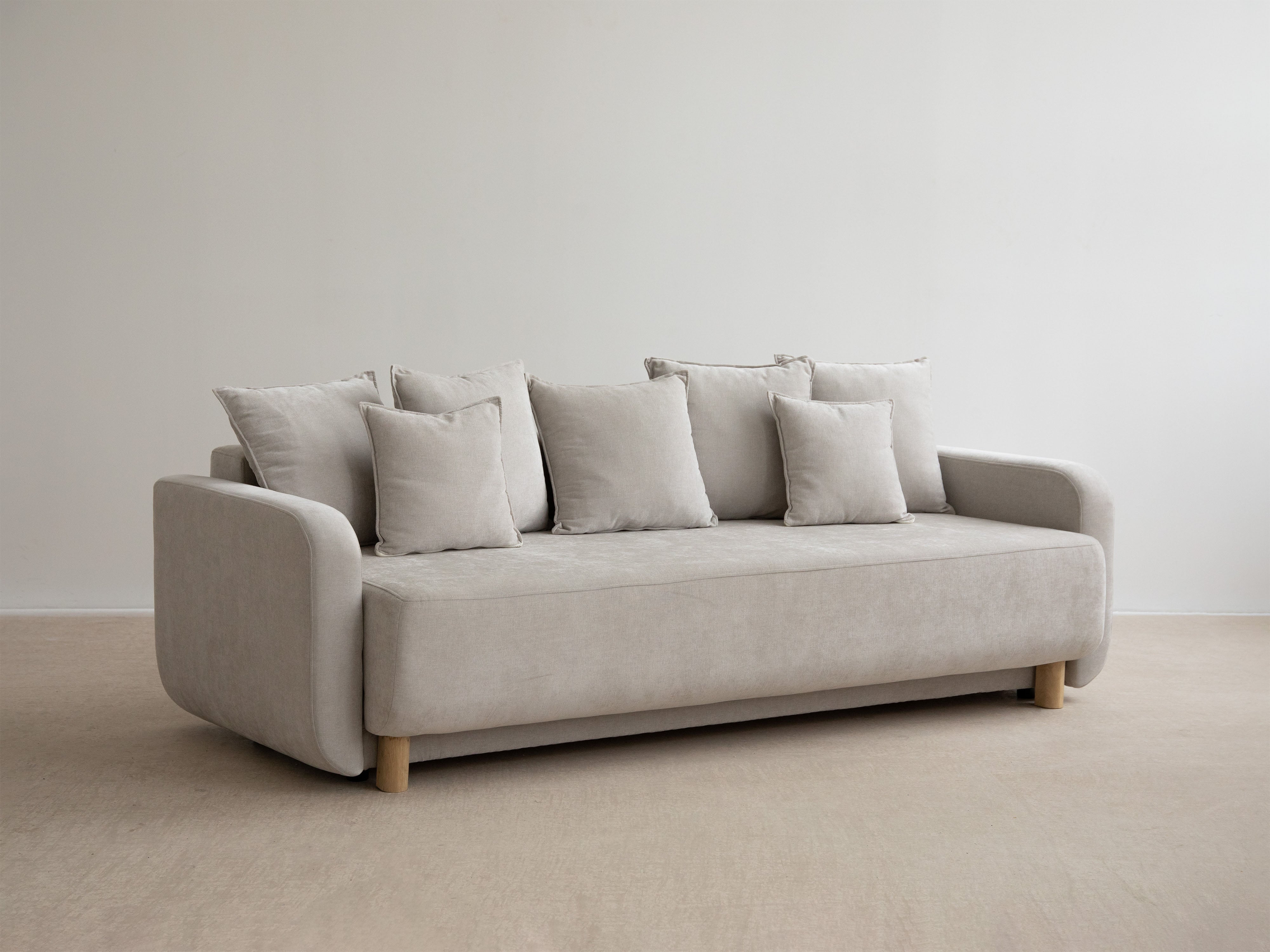 Sofa 3-Sitzer mit Schlaffunktion ELEN marineblaues Chenille [Monika] [Julia spr]